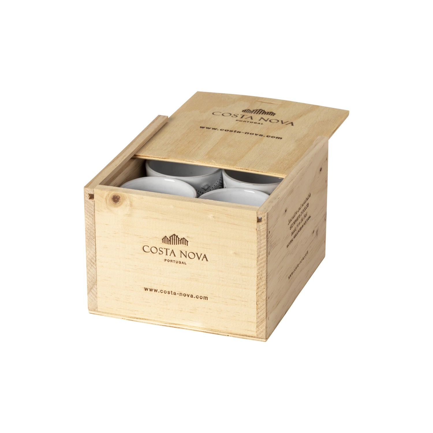 8er Set Grespresso Geschenkbox Espressotasse 70cm white keny in Weiss präsentiert im Onlineshop von KAQTU Design AG. Tasse ist von Costa Nova