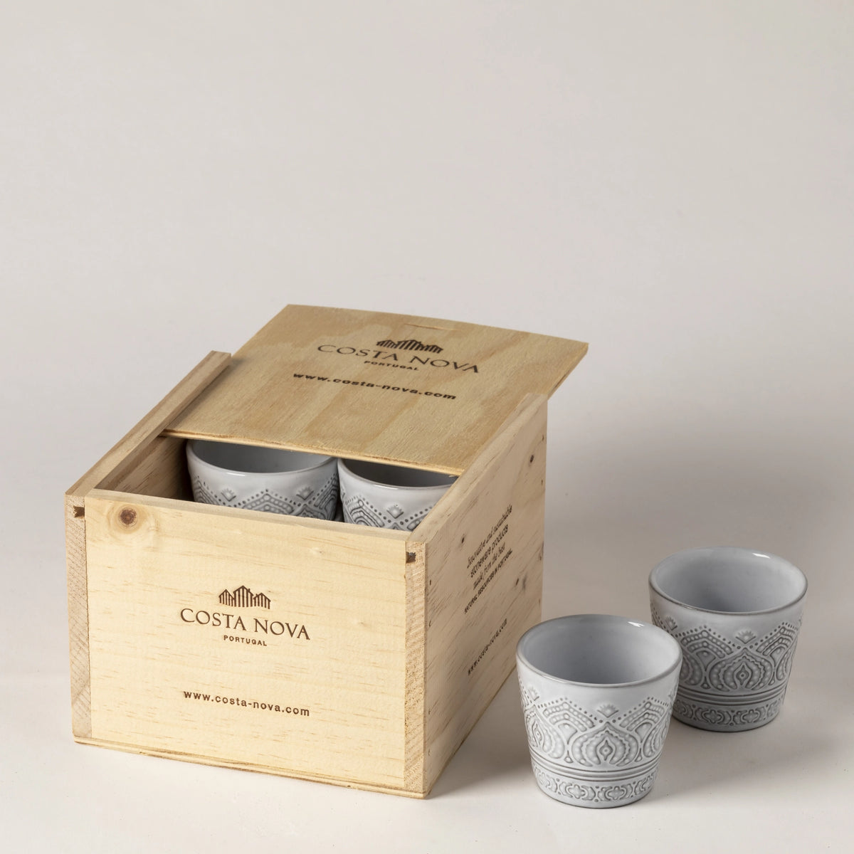 8er Set Grespresso Geschenkbox Espressotasse 70cm white keny in Weiss präsentiert im Onlineshop von KAQTU Design AG. Tasse ist von Costa Nova