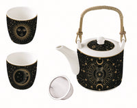 Celestial Teeset Teekanne 600ml mit zwei Tassen Porzellan