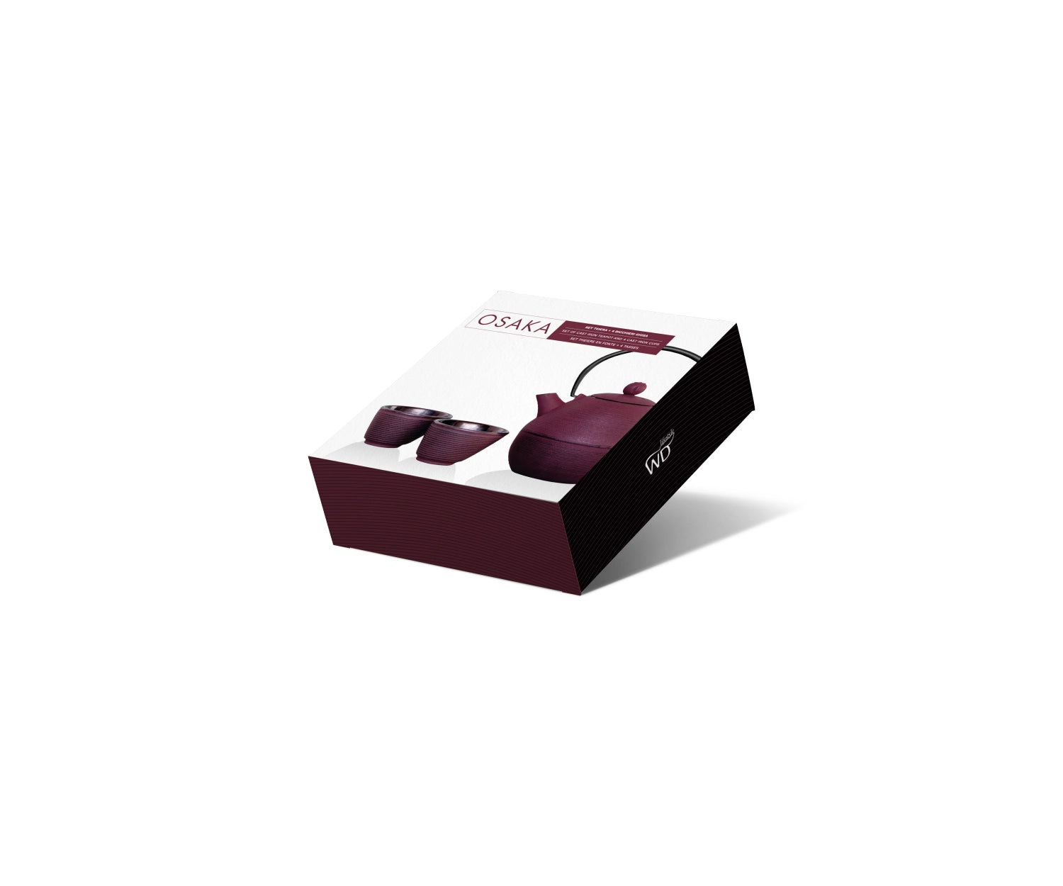 Elegantes 5-teiliges Set mit 1l Teekrug und passenden Tassen in Violett, ideal für Teeliebhaber und stilvolle Teestunden.