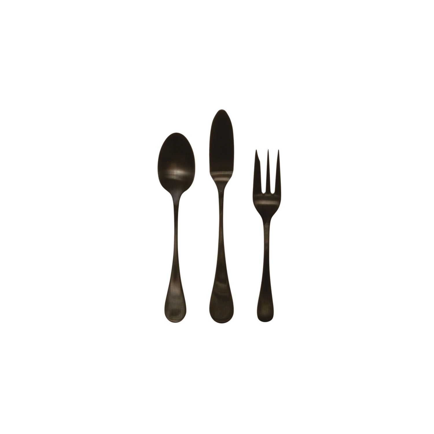 Antigo Aperó Besteckset 3tlg D10.3cm H5cm schwarz matt in Schwarz präsentiert im Onlineshop von KAQTU Design AG. Besteck ist von Costa Nova