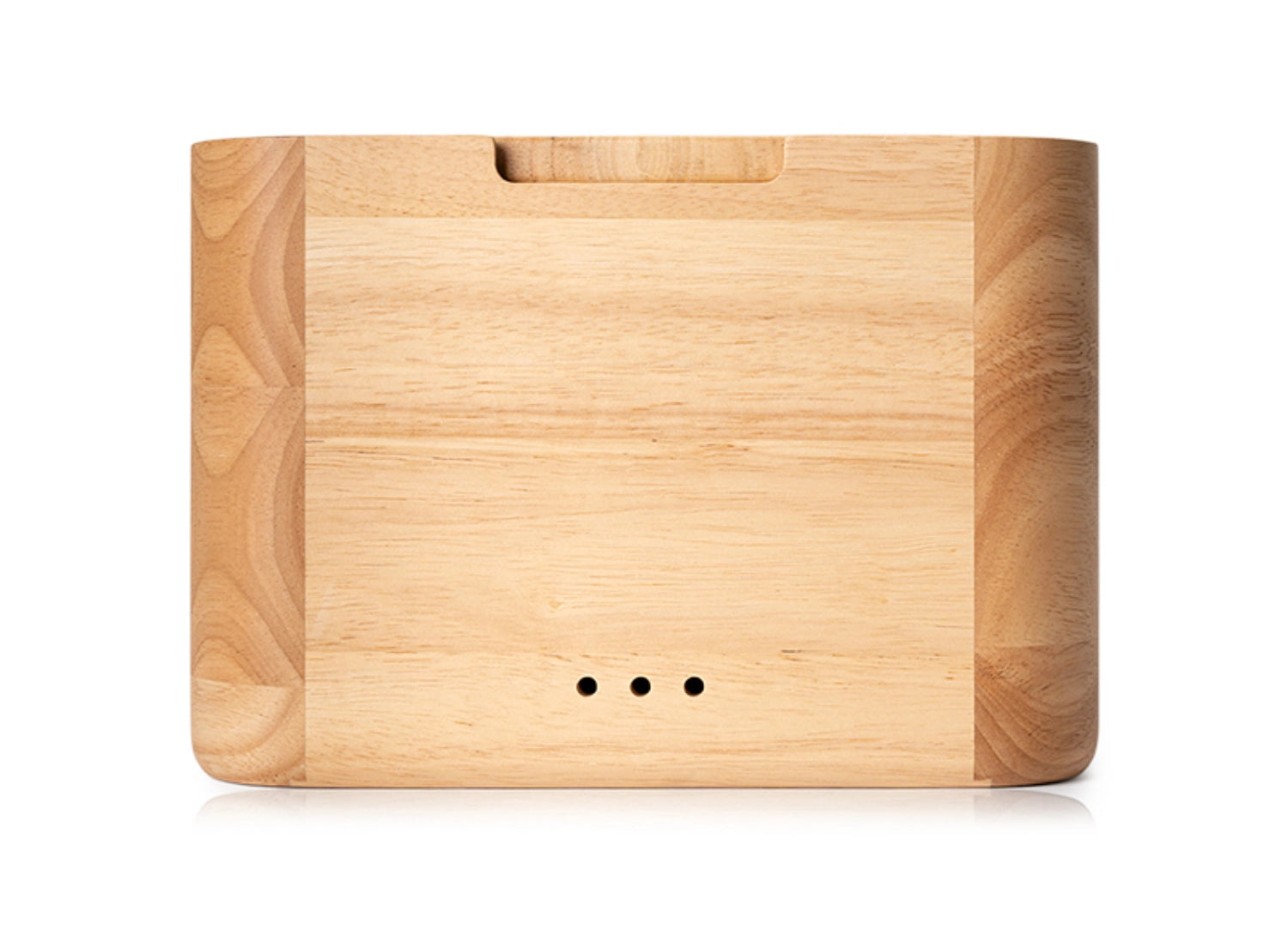 Eleganter Brotkasten aus hochwertigem Gummibaumholz, ideal zur stilvollen Aufbewahrung von Brot und Gebäck, vereint Funktionalität und Design.