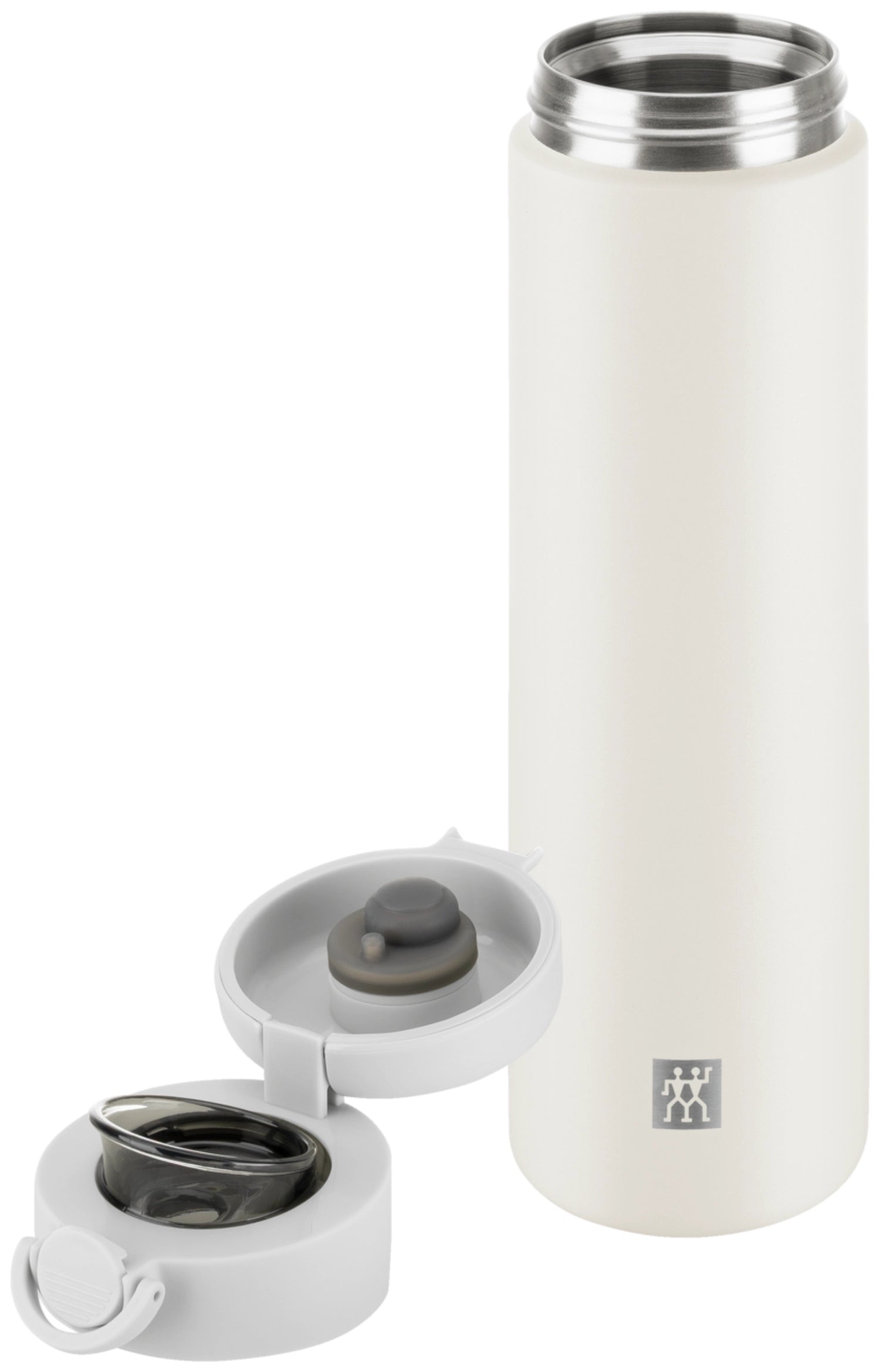 Elegante 500ml Thermoflasche in Creme von Zwilling, ideal für heiße und kalte Getränke, perfekt für unterwegs.