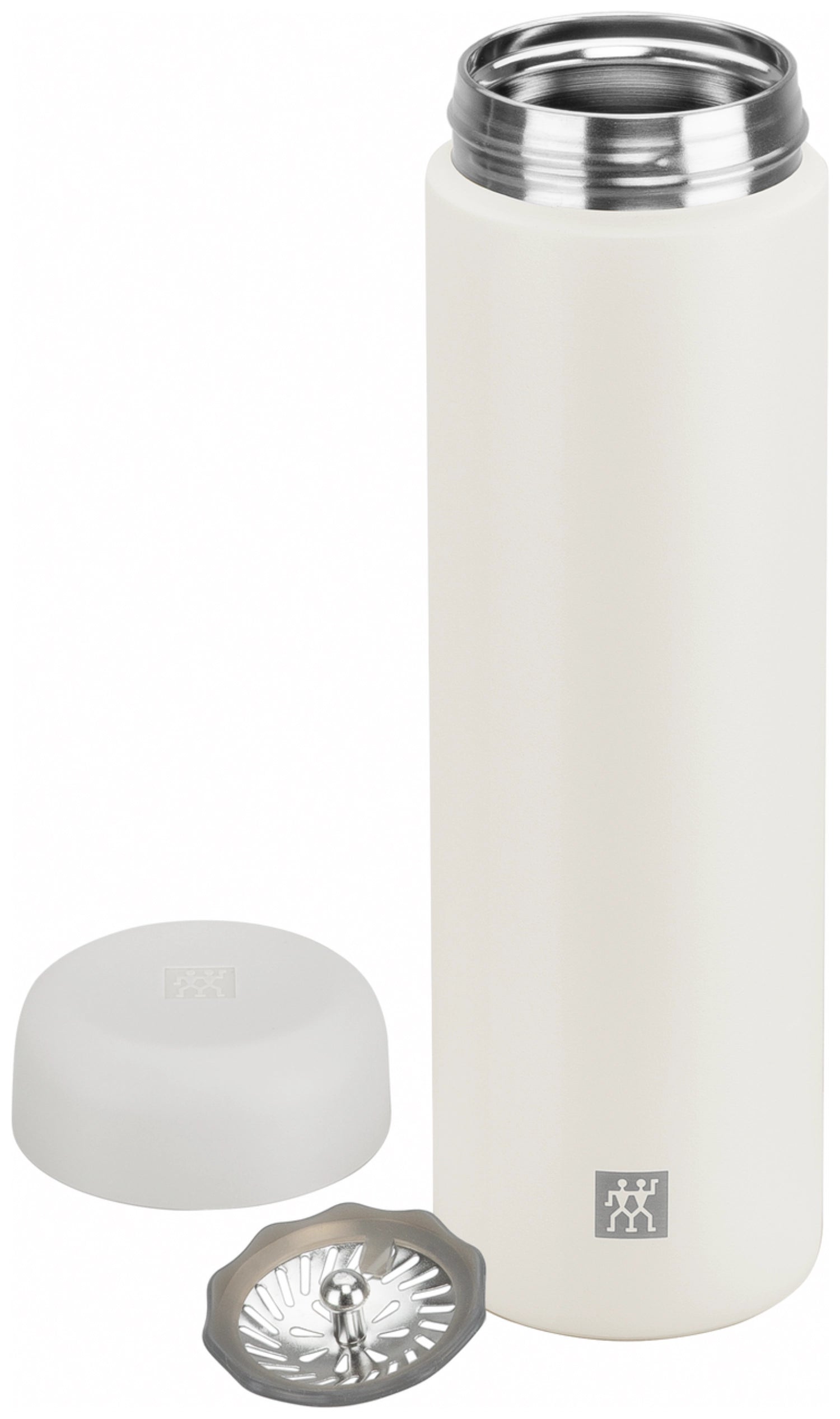 Stilvolle 500ml Thermoflasche in sanftem Creme von Zwilling, ideal für die Aufbewahrung von heißen und kalten Getränken, perfekt für unterwegs.