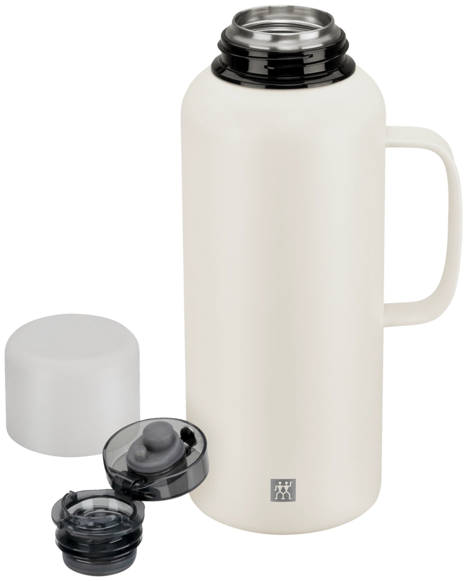 Elegante Thermokanne in Cremefarbe mit 1,2 l Fassungsvermögen von Zwilling, ideal für heiße und kalte Getränke, stilvoll und funktional.