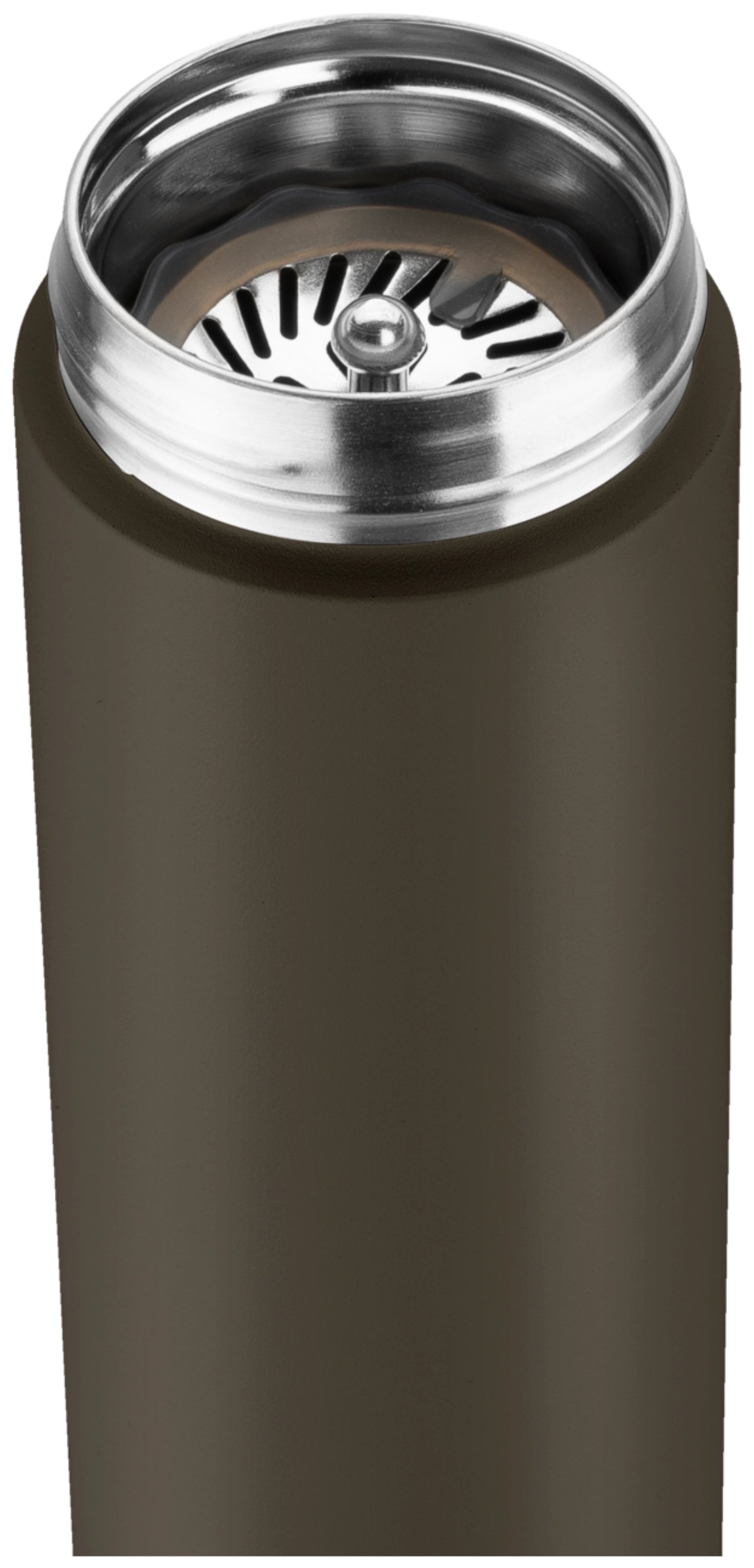 Elegante 500ml Thermoflasche in Grau-Mokka von Zwilling, perfekt für heiße und kalte Getränke, ideal für unterwegs und im Büro.