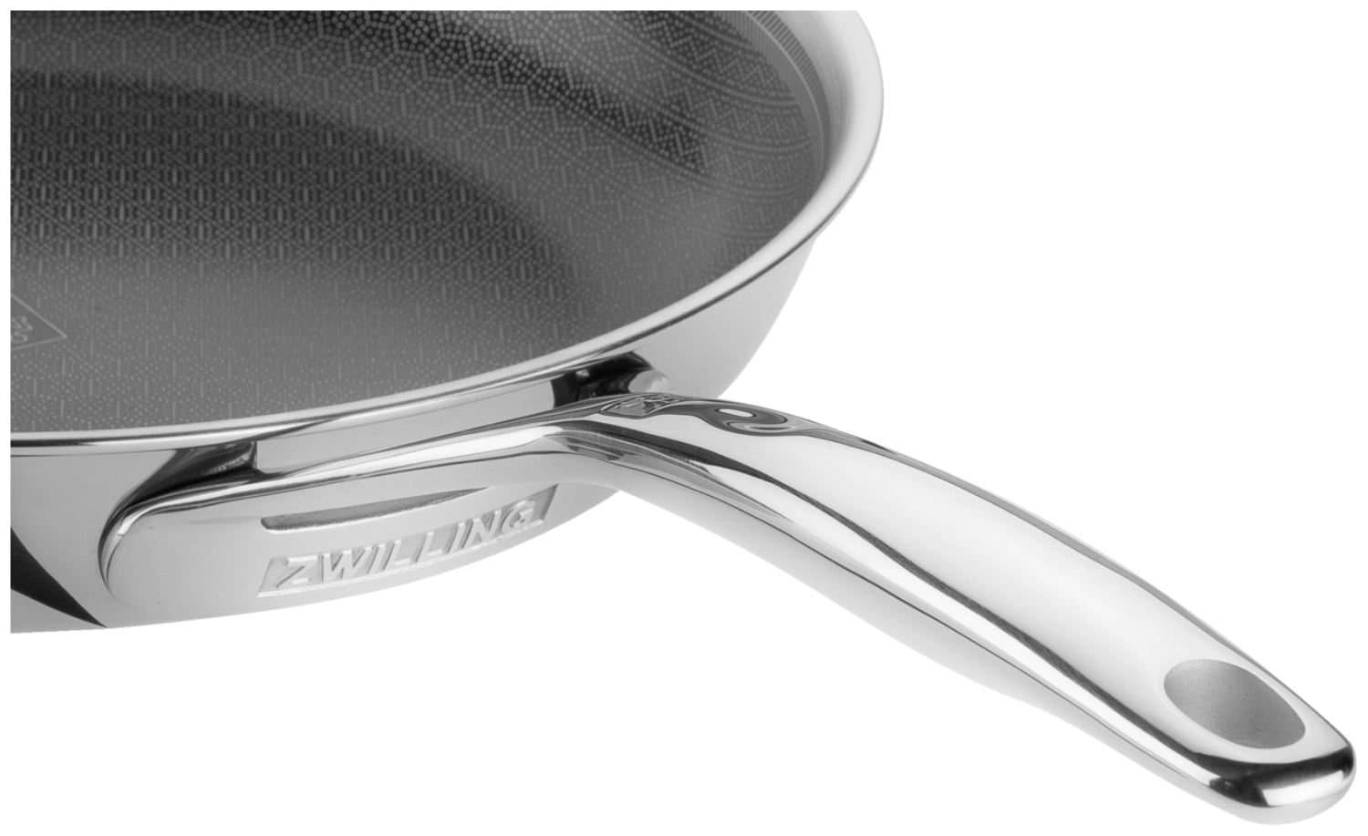Hochwertige 28 cm Bratpfanne von Zwilling in elegantem Silber, ideal für vielseitige Kochanwendungen und gleichmäßige Wärmeverteilung.