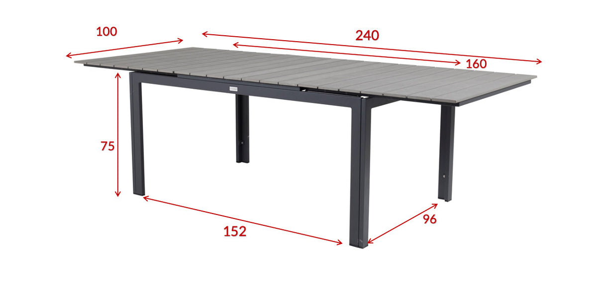 Levels Gartentisch ausziehbar in Schwarz präsentiert im Onlineshop von KAQTU Design AG. Gartentisch ist von Venture Home