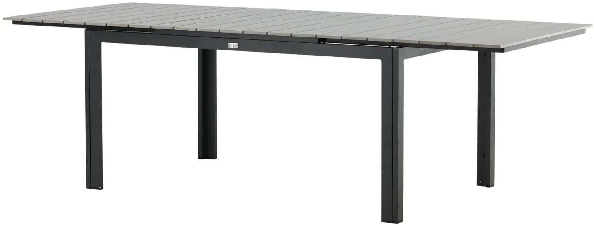 Eleganter, ausziehbarer Gartentisch von Venture Home, perfekt für moderne Außenbereiche, anpassbar von 100 bis 150 cm.