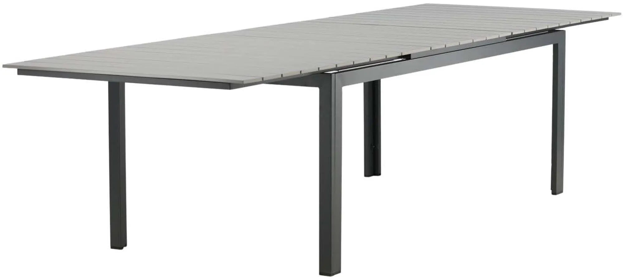 Eleganter, ausziehbarer Gartentisch von Venture Home, perfekt für moderne Außenbereiche, anpassbar von 100 bis 150 cm.