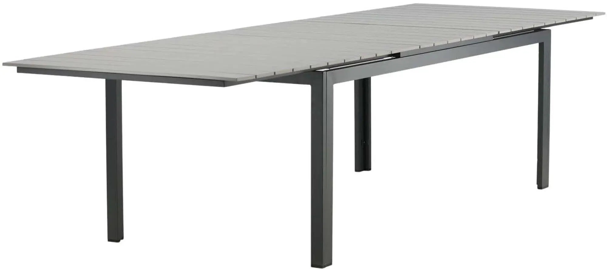 Eleganter, ausziehbarer Gartentisch von Venture Home, perfekt für moderne Außenbereiche, anpassbar von 100 bis 150 cm.