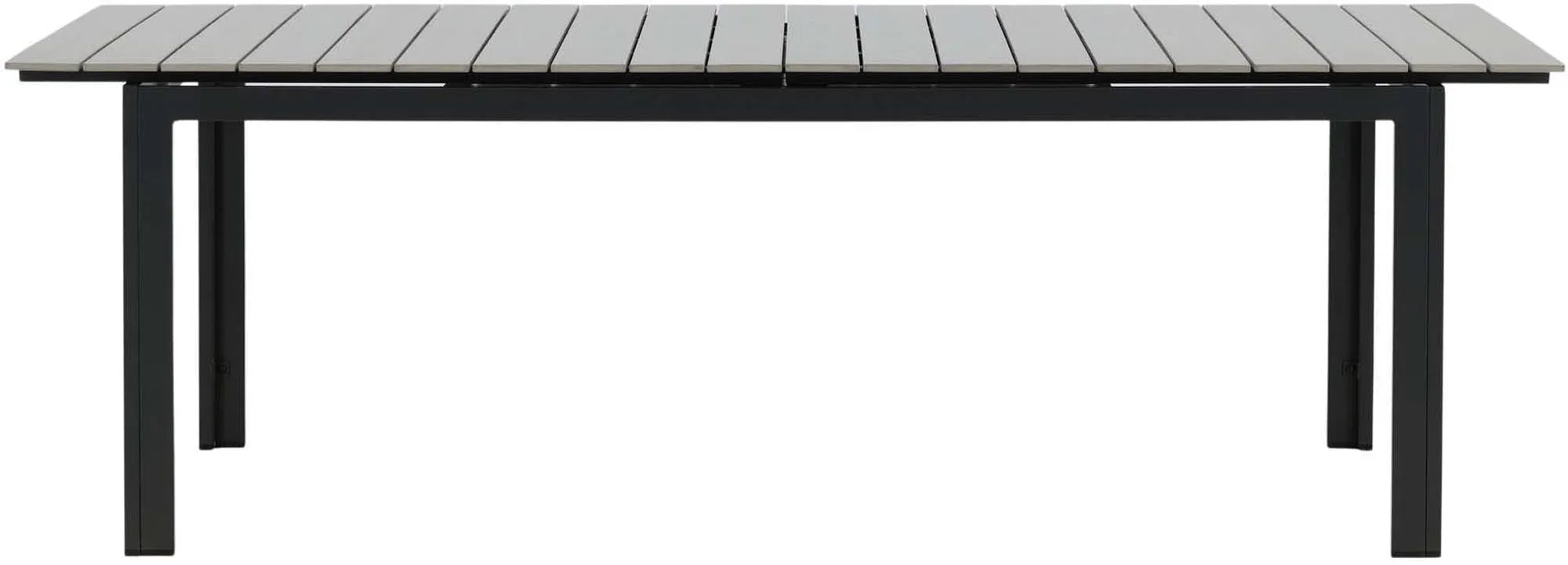 Eleganter, ausziehbarer Gartentisch von Venture Home, perfekt für moderne Außenbereiche, anpassbar von 100 bis 150 cm.