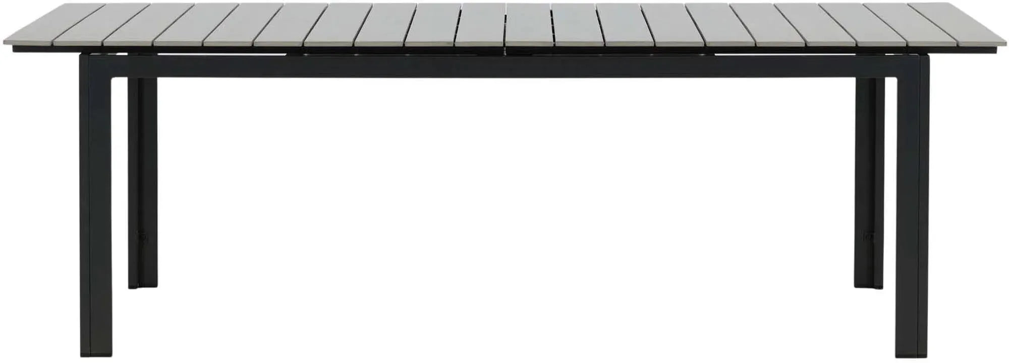 Eleganter, ausziehbarer Gartentisch von Venture Home, perfekt für moderne Außenbereiche, anpassbar von 100 bis 150 cm.