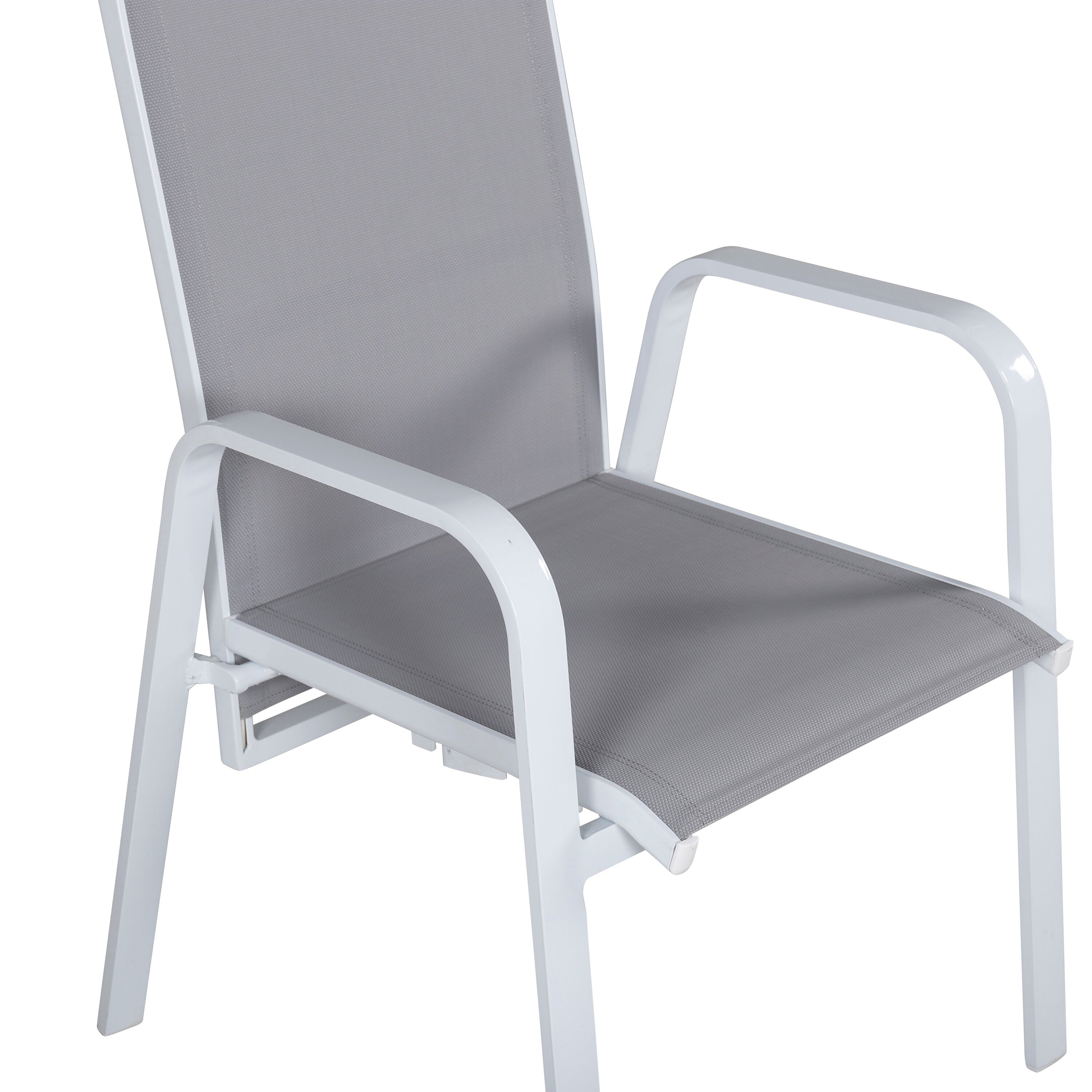 Copacabana Stuhl in Grau präsentiert im Onlineshop von KAQTU Design AG. Gartenstuhl mit Armlehnen ist von Venture Home