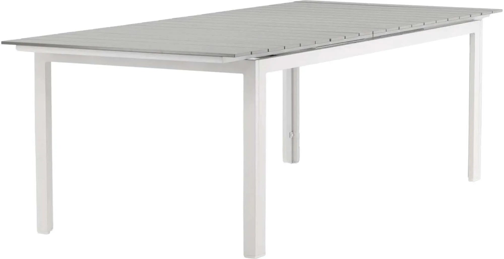 Eleganter, ausziehbarer Gartentisch von Venture Home, perfekt für moderne Außenbereiche, anpassbar von 100 bis 150 cm.