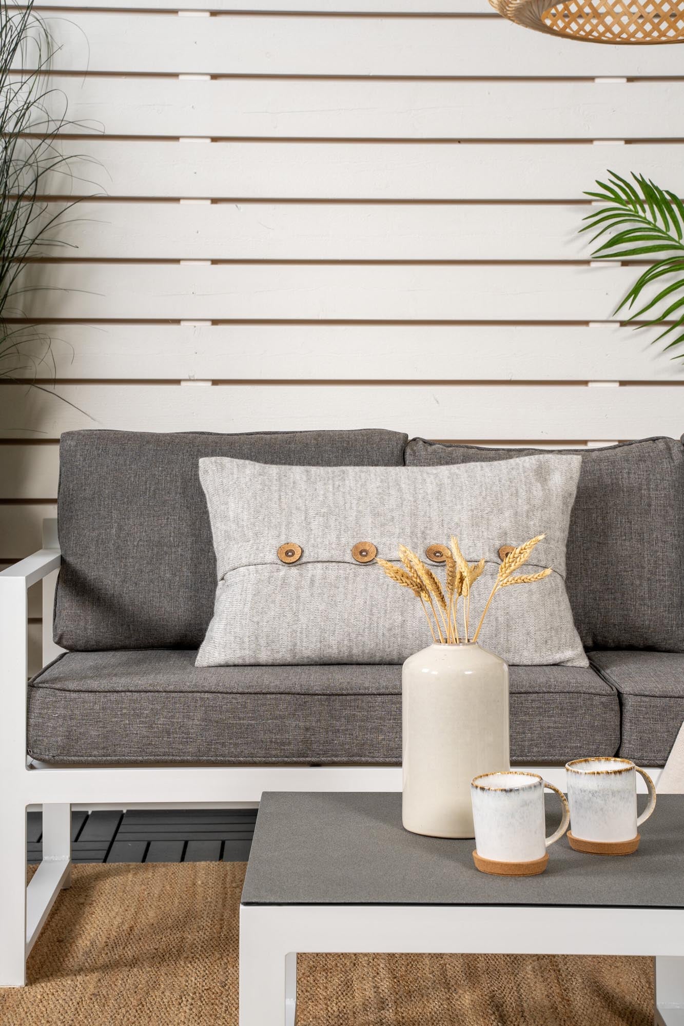 Salvador Ecksofa Outdoorset in Weiss präsentiert im Onlineshop von KAQTU Design AG. Loungeset ist von Venture Home
