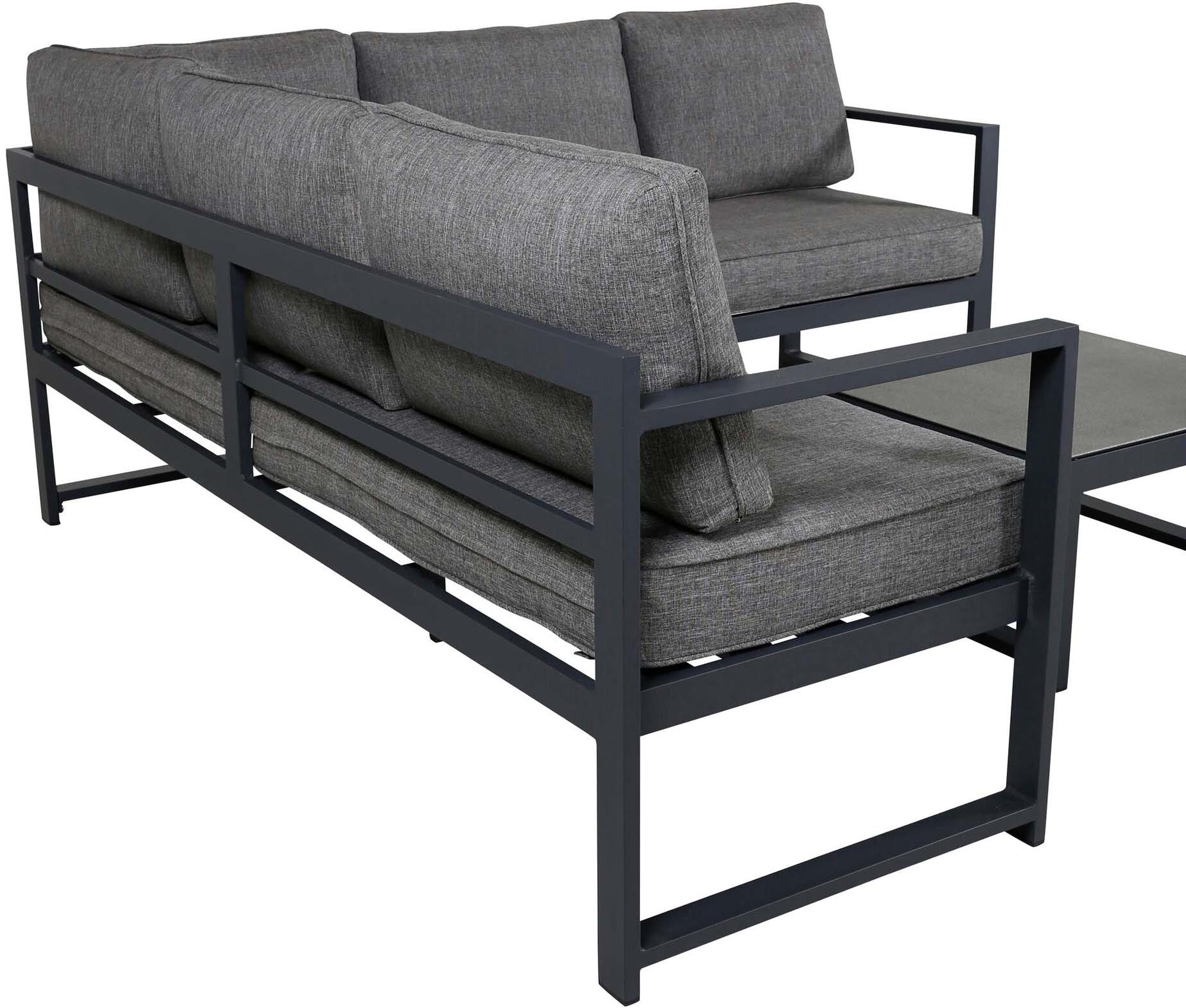 Salvador Ecksofa Outdoorset in Schwarz präsentiert im Onlineshop von KAQTU Design AG. Loungeset ist von Venture Home