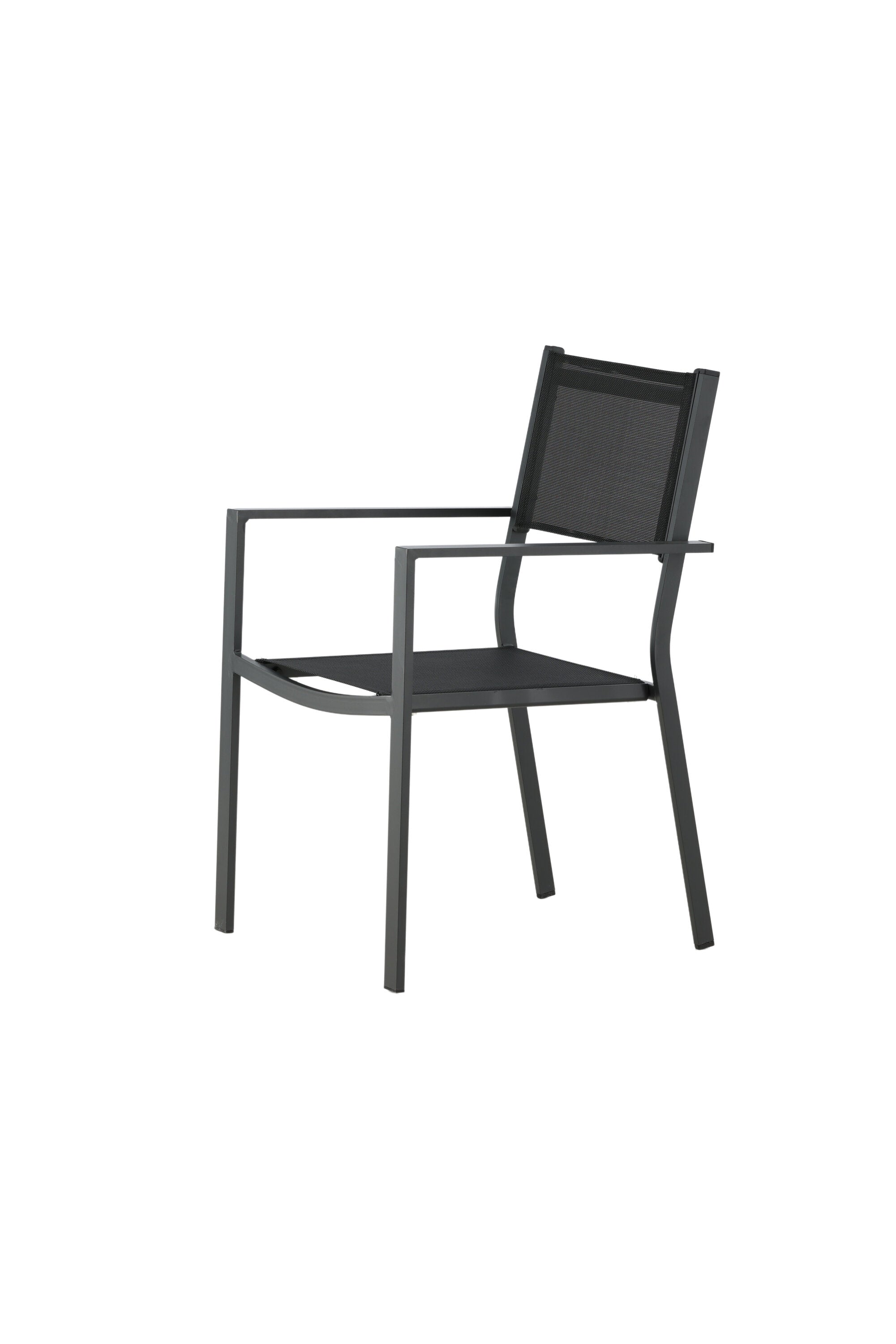 Copacabana Stapelstuhl in Schwarz präsentiert im Onlineshop von KAQTU Design AG. Gartenstuhl mit Armlehnen ist von Venture Home