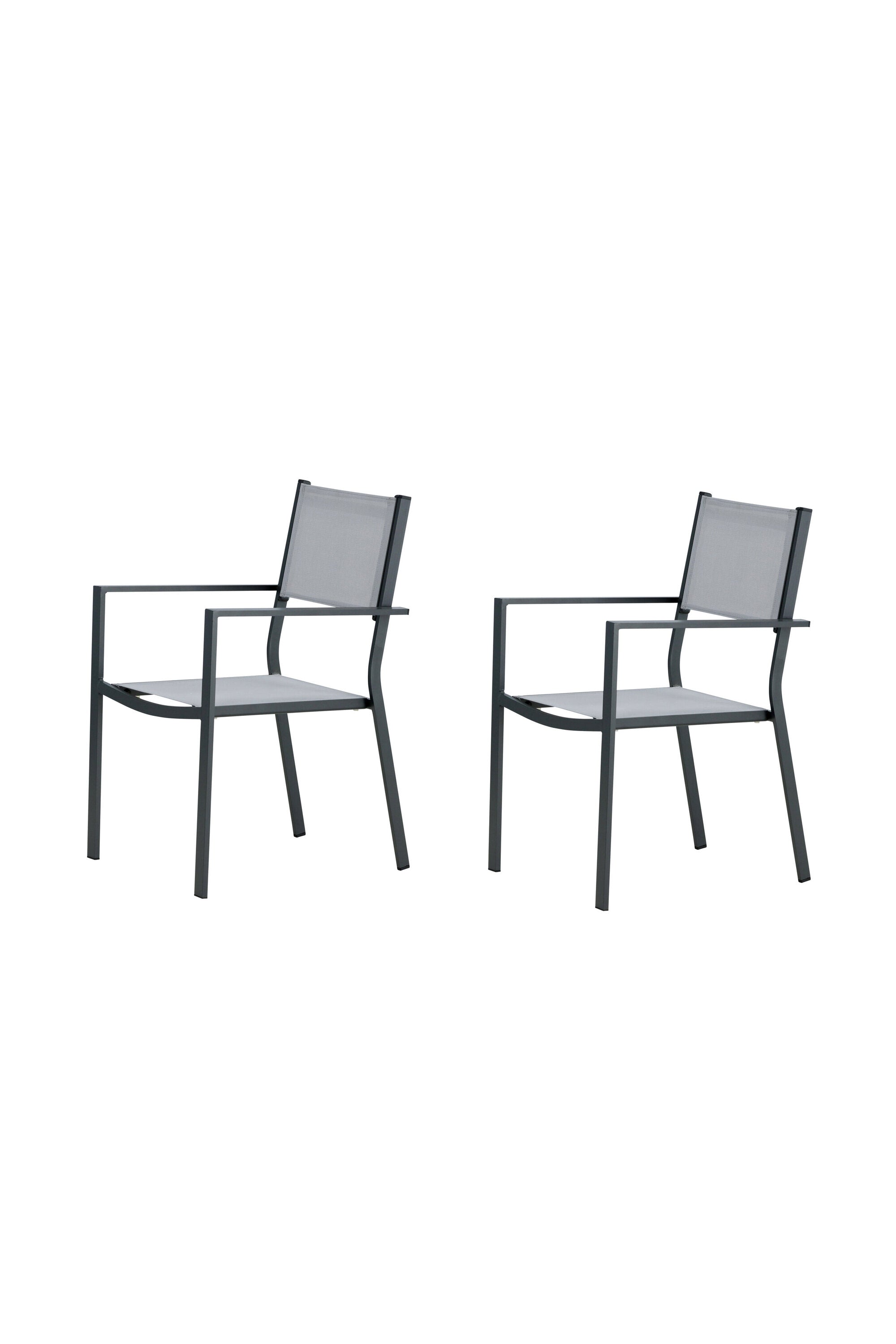 Copacabana Stapelstuhl in Grau präsentiert im Onlineshop von KAQTU Design AG. Gartenstuhl mit Armlehnen ist von Venture Home
