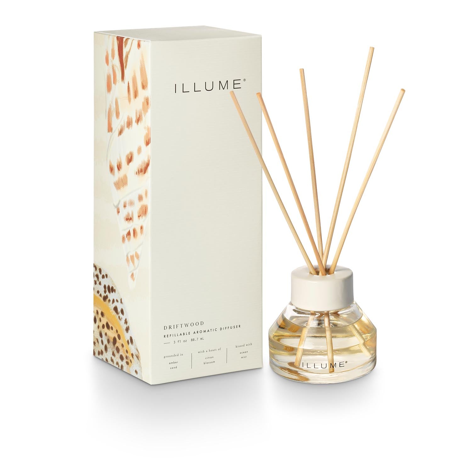 Driftwood Scent Diffuser, Weiss, in Weiß präsentiert im Onlineshop von KAQTU Design AG. Duftöl ist von Illume