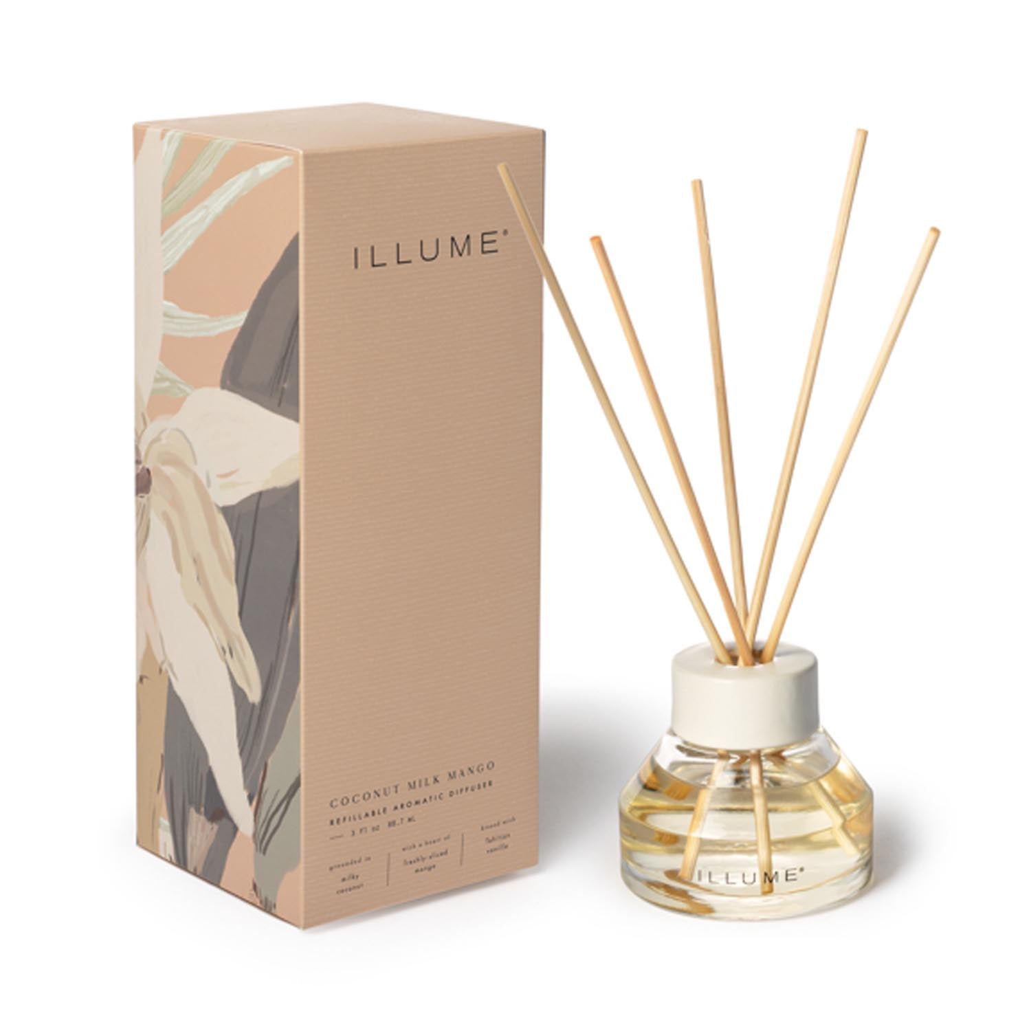 Coconut Milk Mango Scent Diffuser, Rose, in Rose präsentiert im Onlineshop von KAQTU Design AG. Duftöl ist von Illume