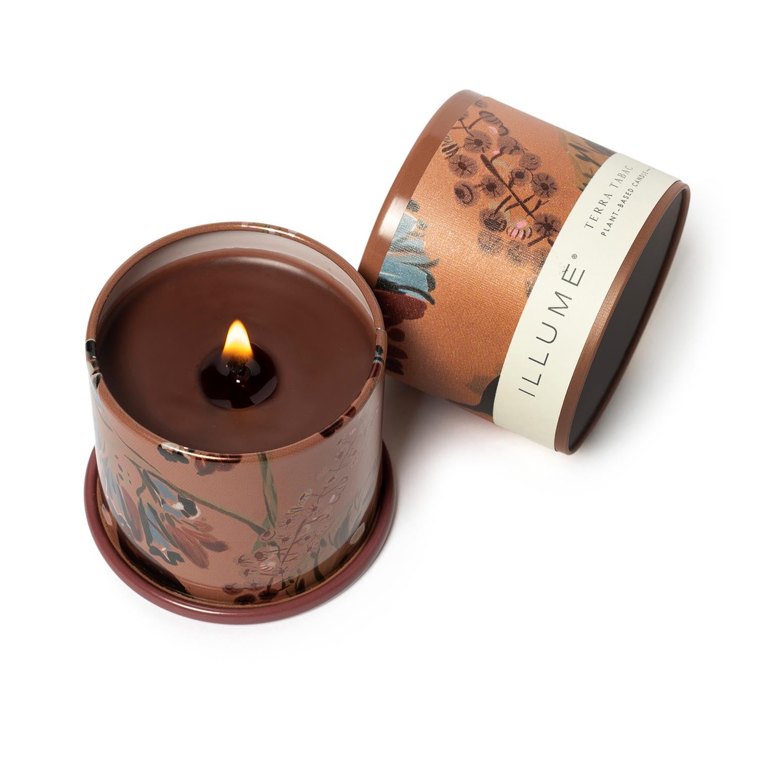 Terra Tabac Demi Vanity Tin Kerze, Braun, in Braun präsentiert im Onlineshop von KAQTU Design AG. Duftkerze ist von Illume