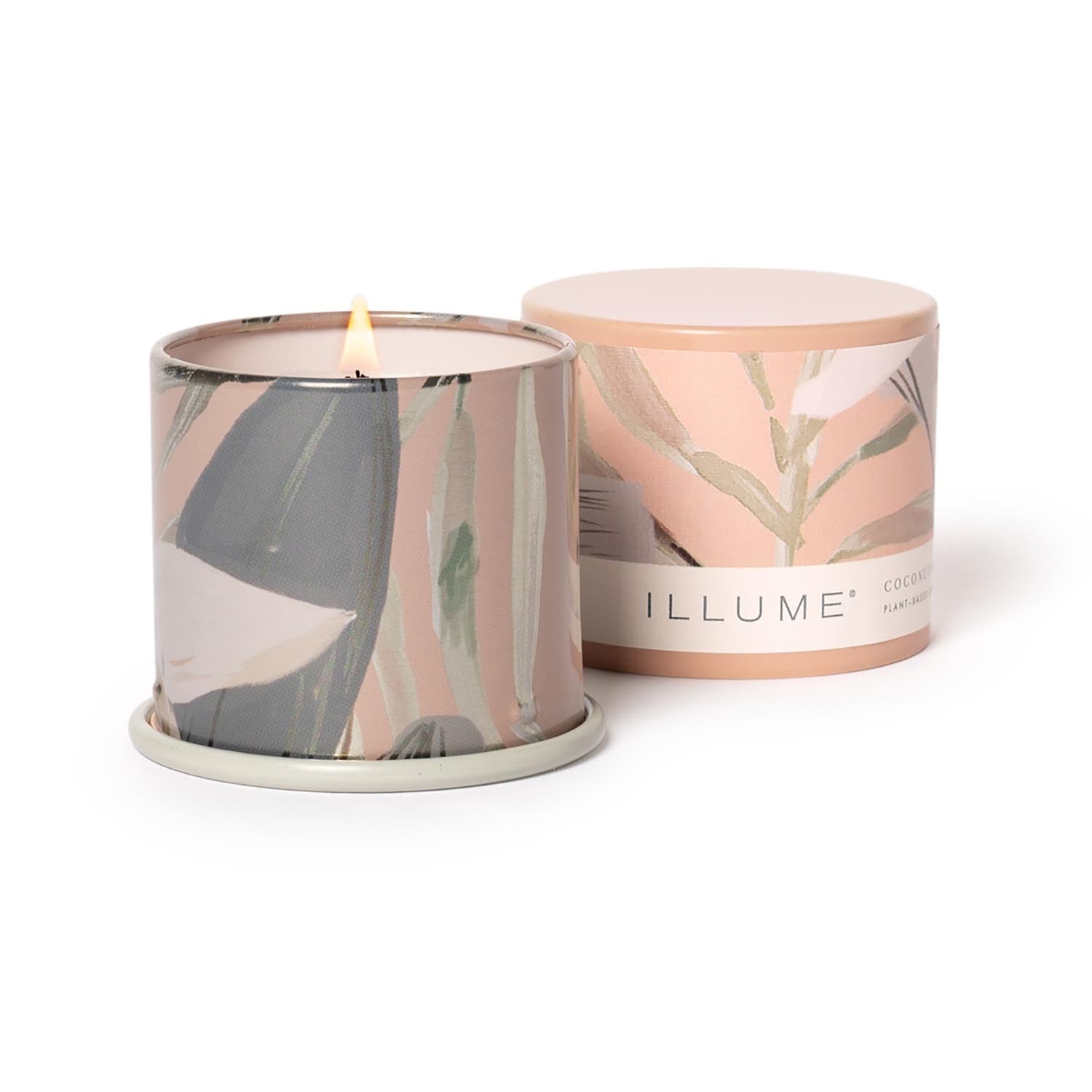 Coconut Milk Mango Demi Vanity Tin Kerze, Rose, in Rose präsentiert im Onlineshop von KAQTU Design AG. Duftkerze ist von Illume