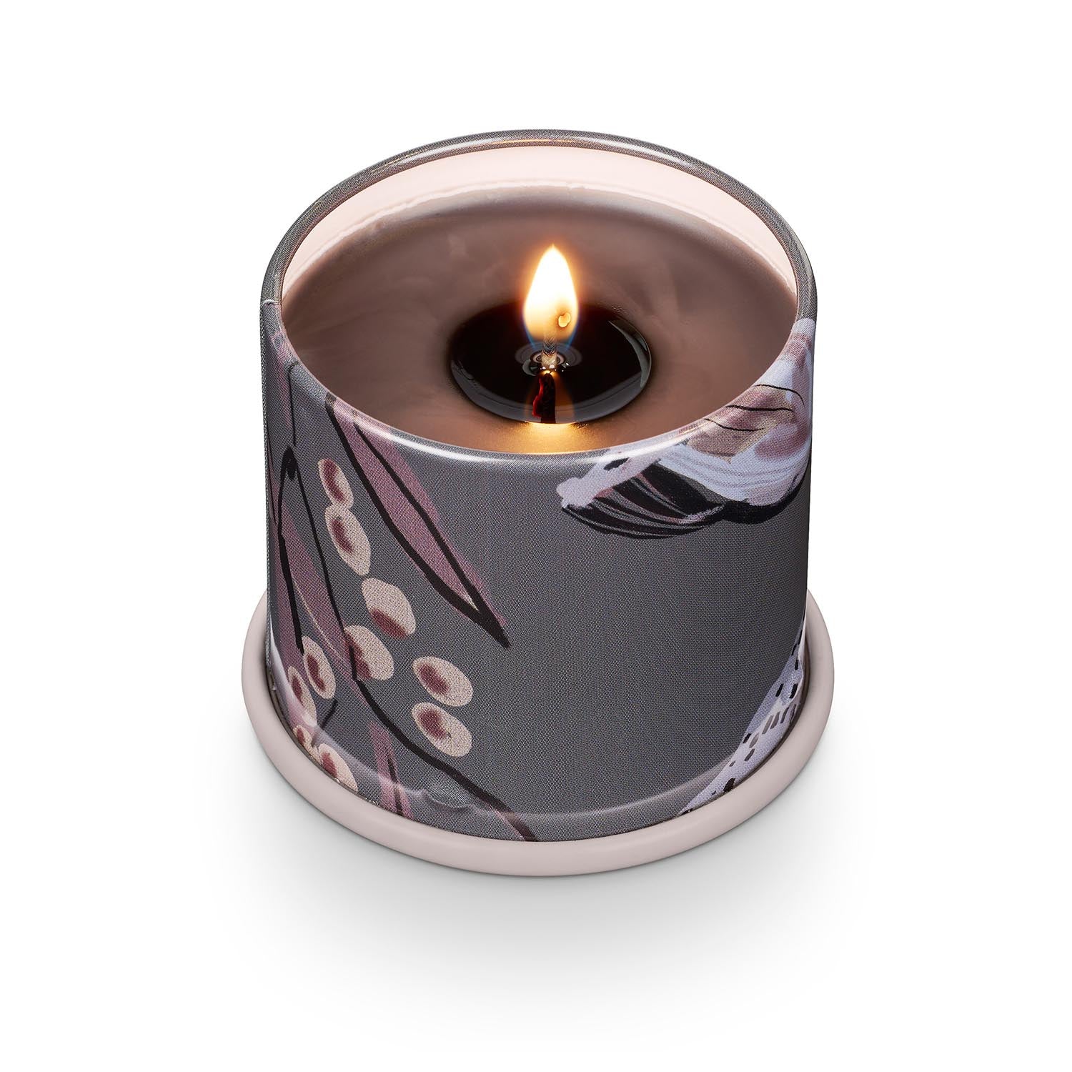 Woodfire Demi Vanity Tin Kerze, Braun, in Braun präsentiert im Onlineshop von KAQTU Design AG. Duftkerze ist von Illume