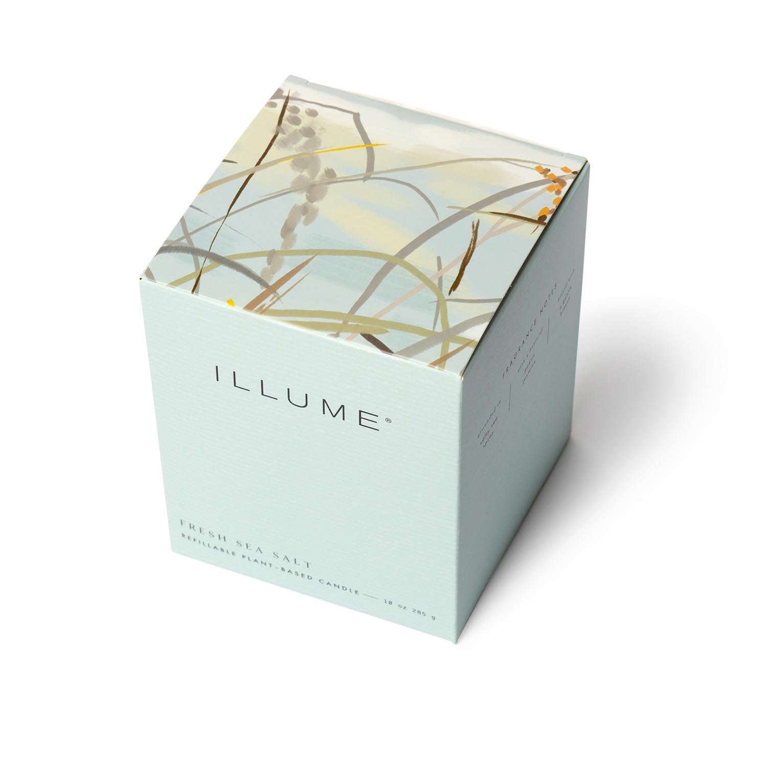 Fresh Sea Salt Box Glass Candle, Blau, in Blau präsentiert im Onlineshop von KAQTU Design AG. Duftkerze ist von Illume