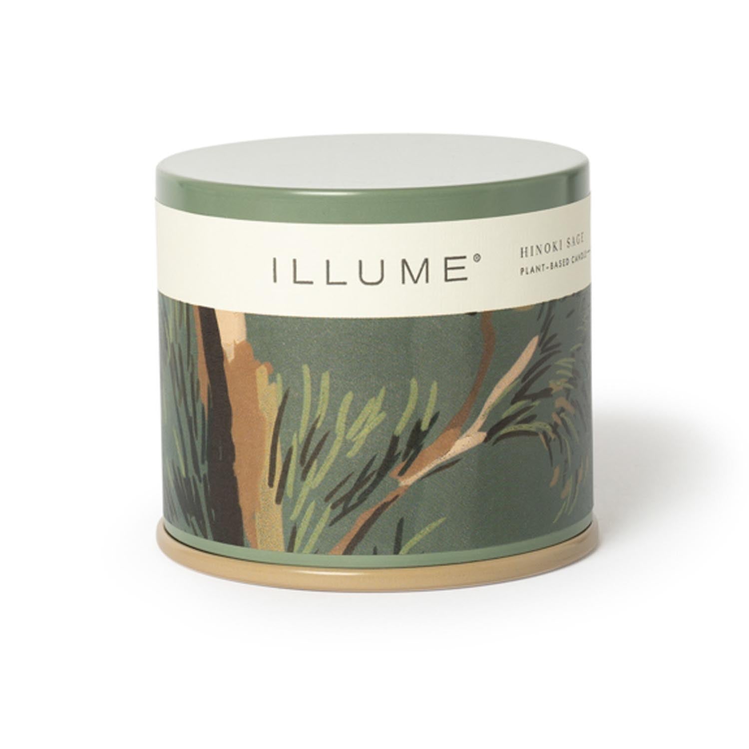 Hinoki Sage Vanity Tin Duftkerze, Grün, in Grün präsentiert im Onlineshop von KAQTU Design AG. Duftkerze ist von Illume