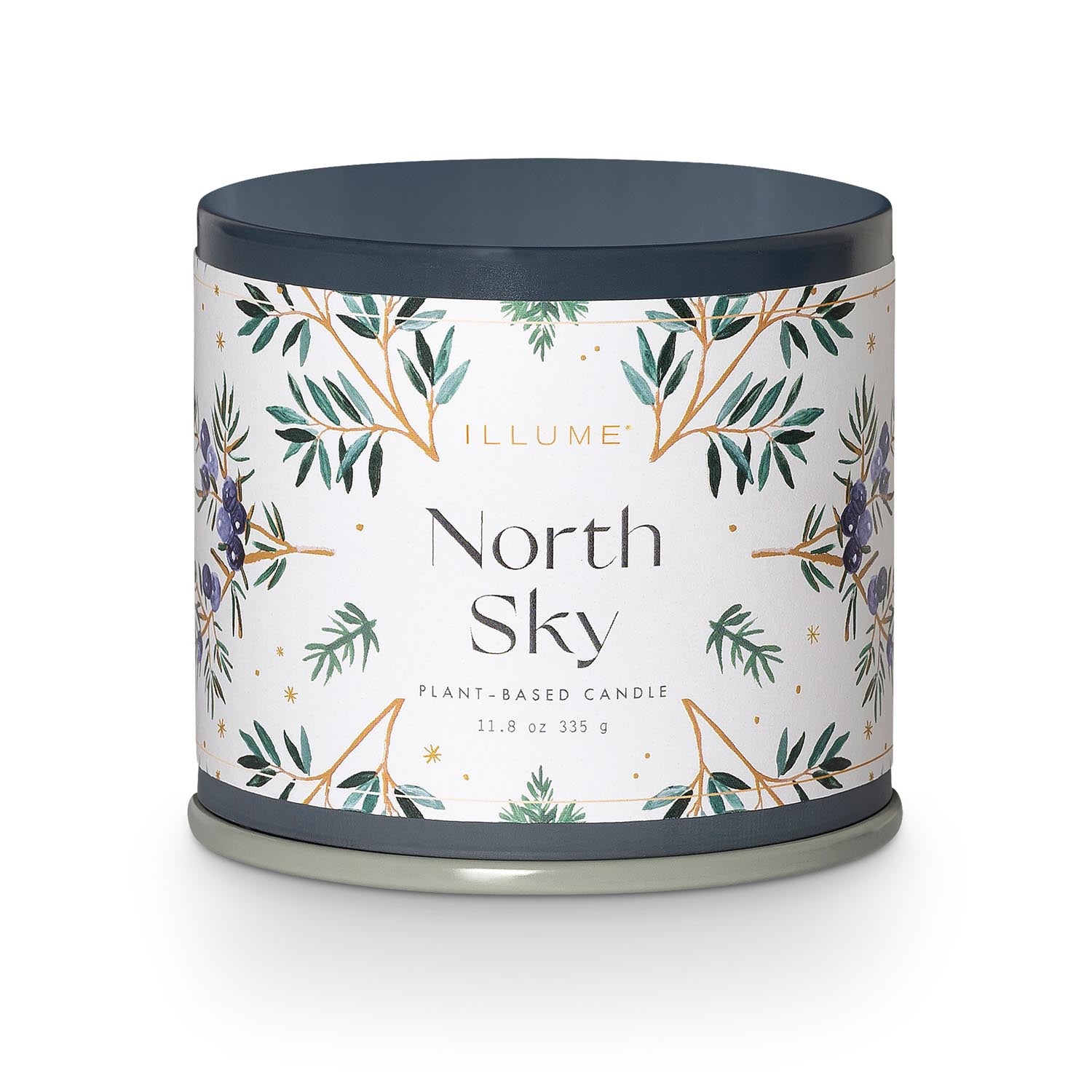 North Sky Vanity Tin Duftkerze, Blau, in Blau präsentiert im Onlineshop von KAQTU Design AG. Duftkerze ist von Illume