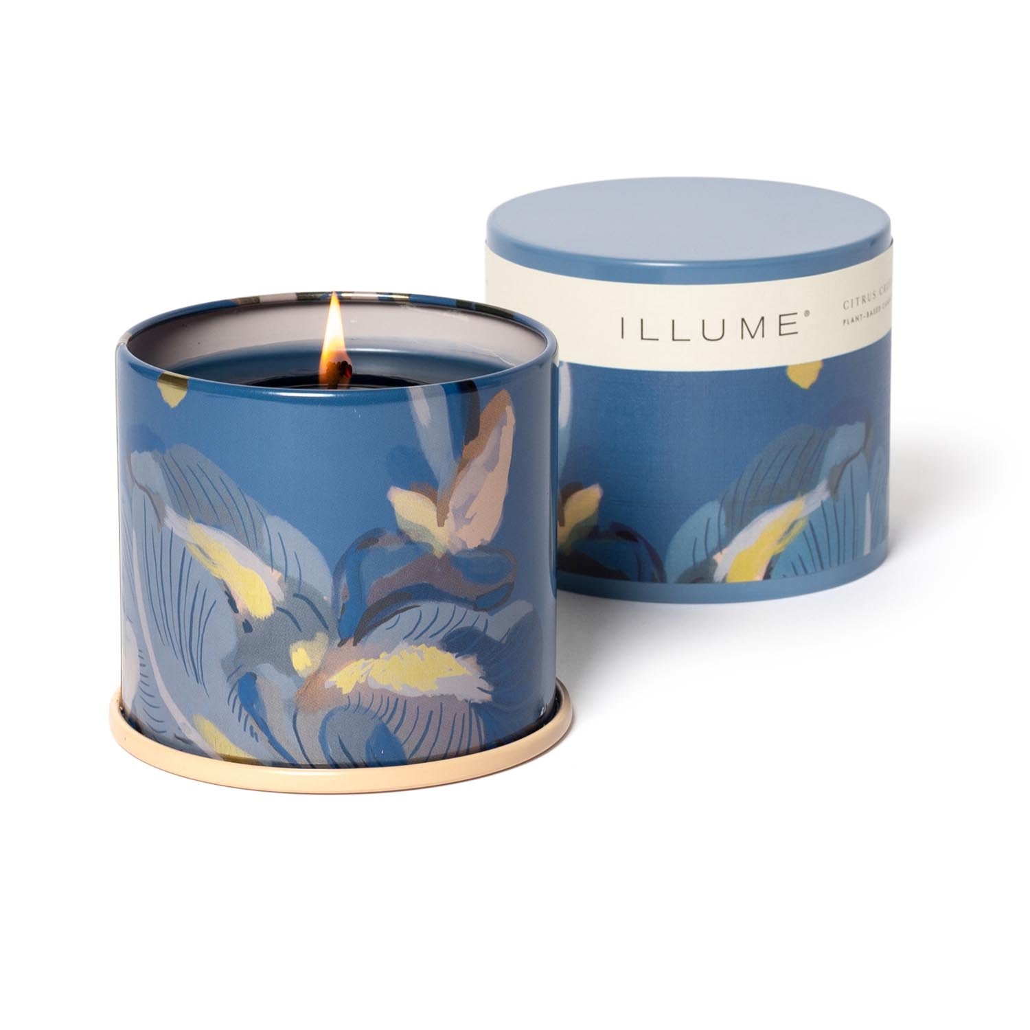 Citrus Crush Vanity Tin Duftkerze, Blau, in Blau präsentiert im Onlineshop von KAQTU Design AG. Duftkerze ist von Illume