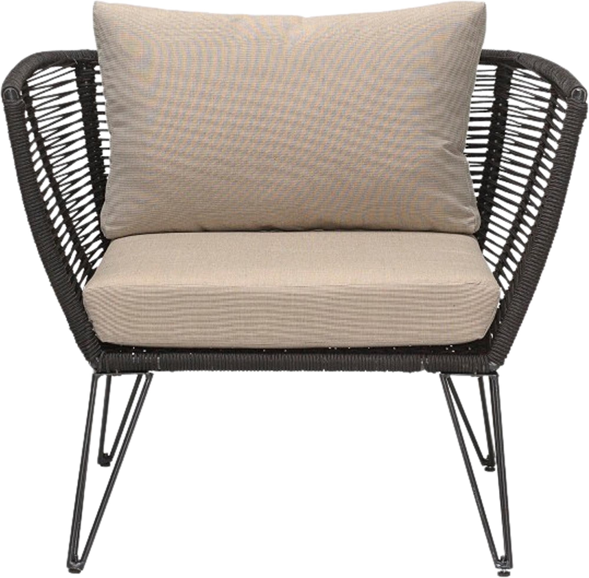 Mundo Loungesessel, Schwarz, Metall