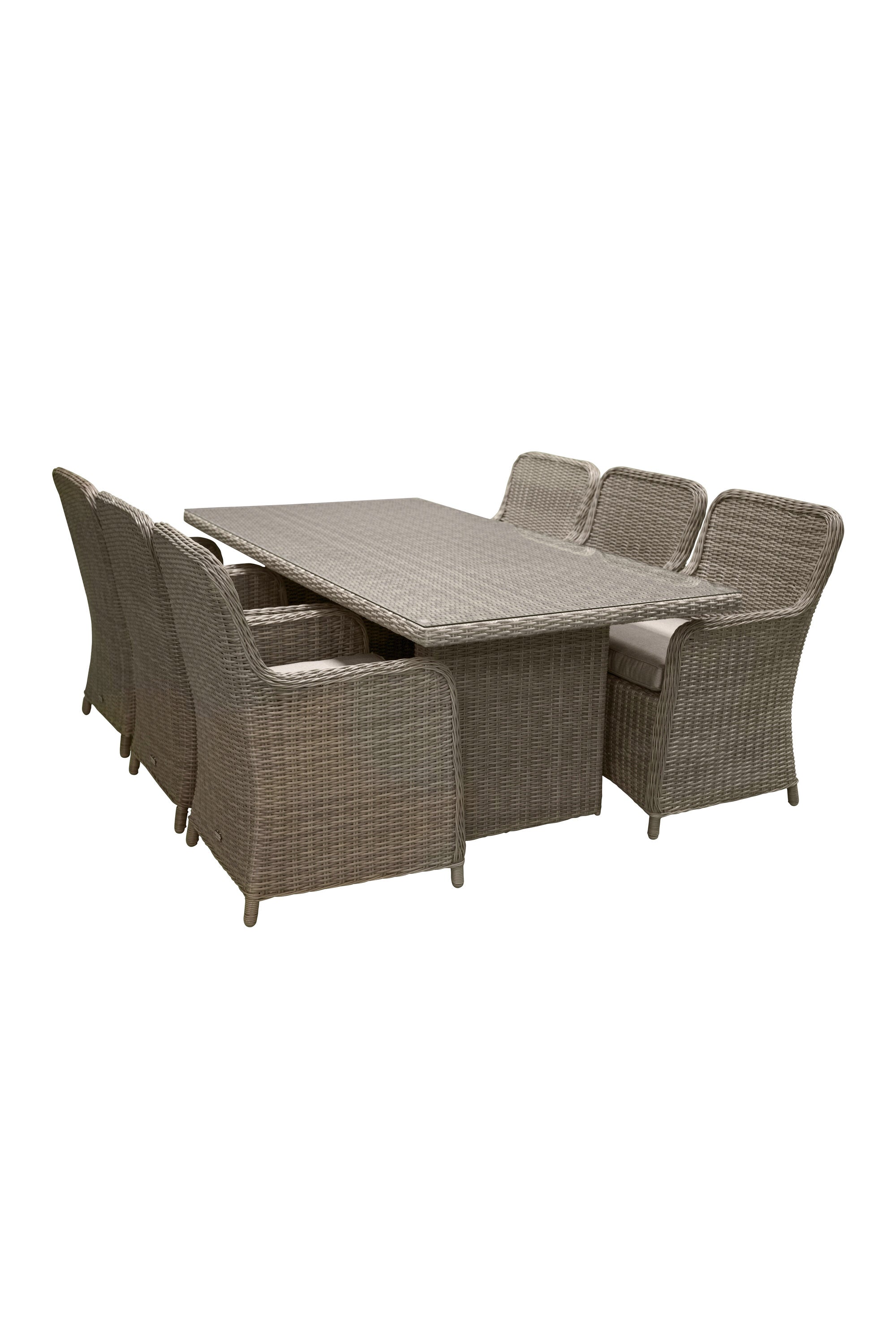 Wembley Outdoor-Tischset 200cm/6St. in Natur präsentiert im Onlineshop von KAQTU Design AG. Gartentischset ist von Venture Home