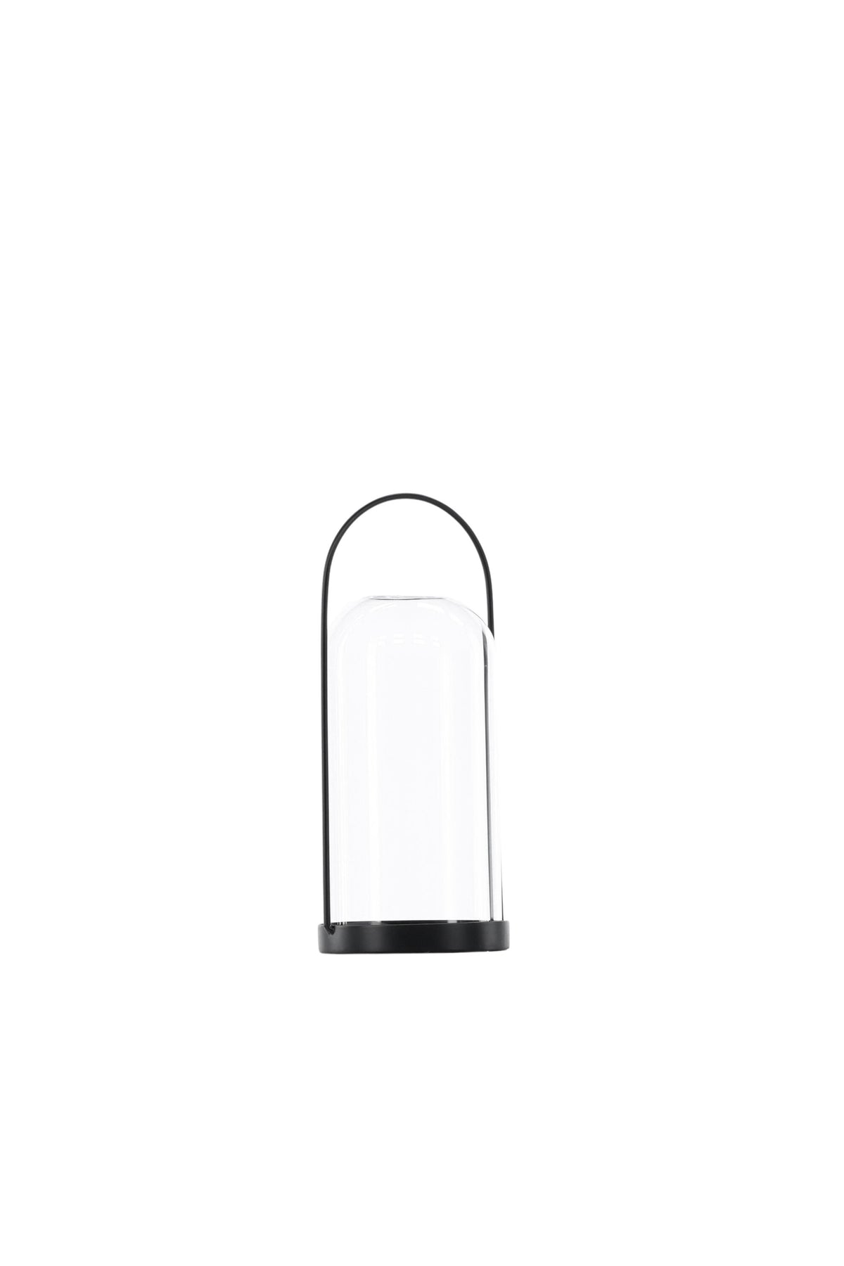 Teelichthalter Flora aus Glas in Schwarz und Klar, rund geformt, Grösse D 22 cm x H 14 cm, Marke Venture Home.