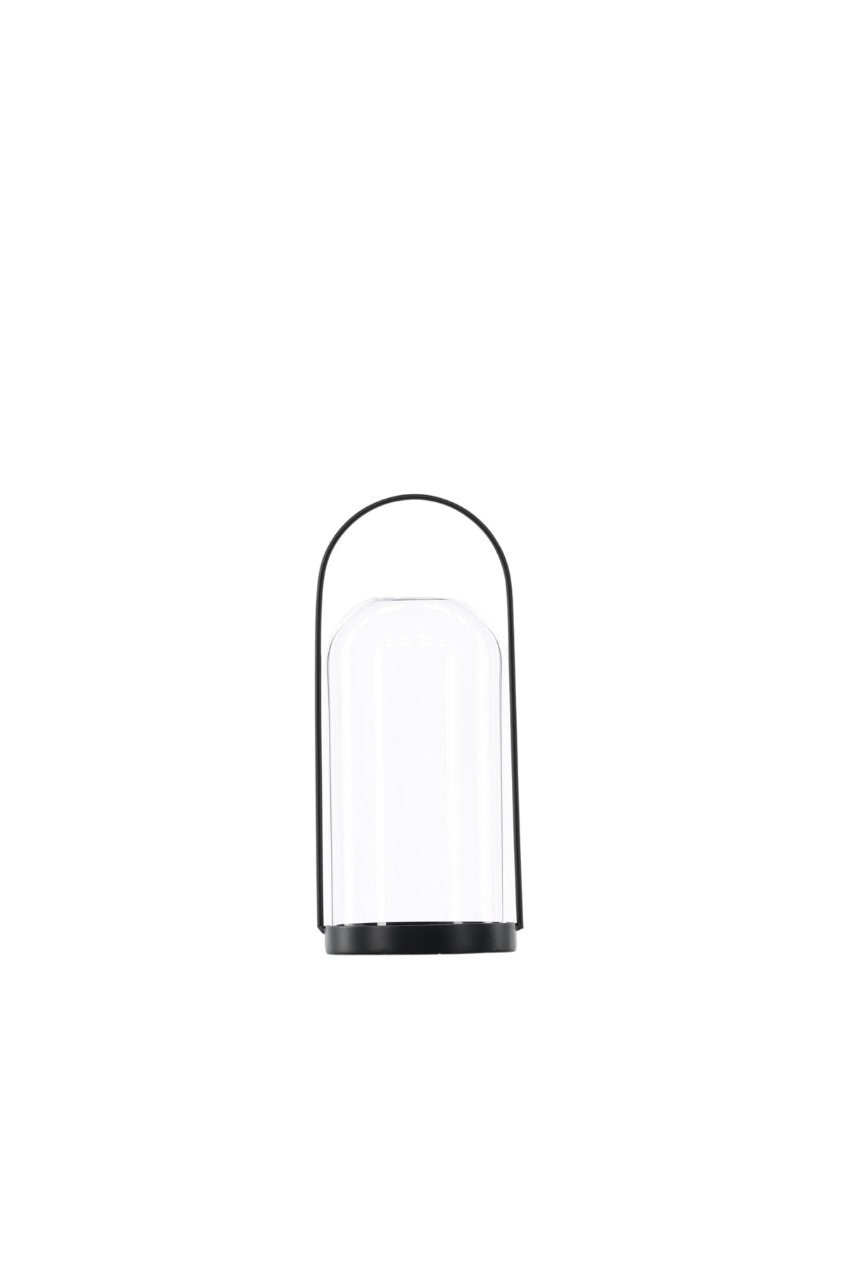 Teelichthalter Flora aus Glas in Schwarz und Klar, rund geformt, Grösse D 22 cm x H 14 cm, Marke Venture Home.