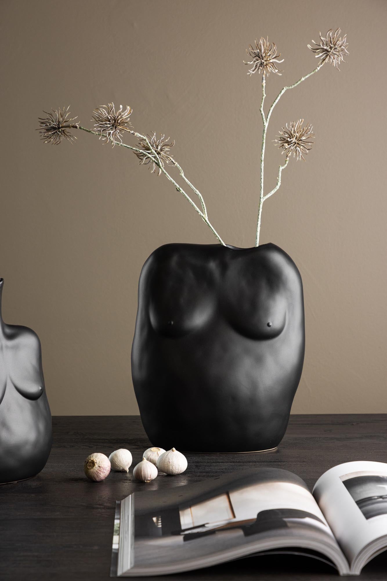 Romie Vase in Schwarz präsentiert im Onlineshop von KAQTU Design AG. Vase ist von Venture Home