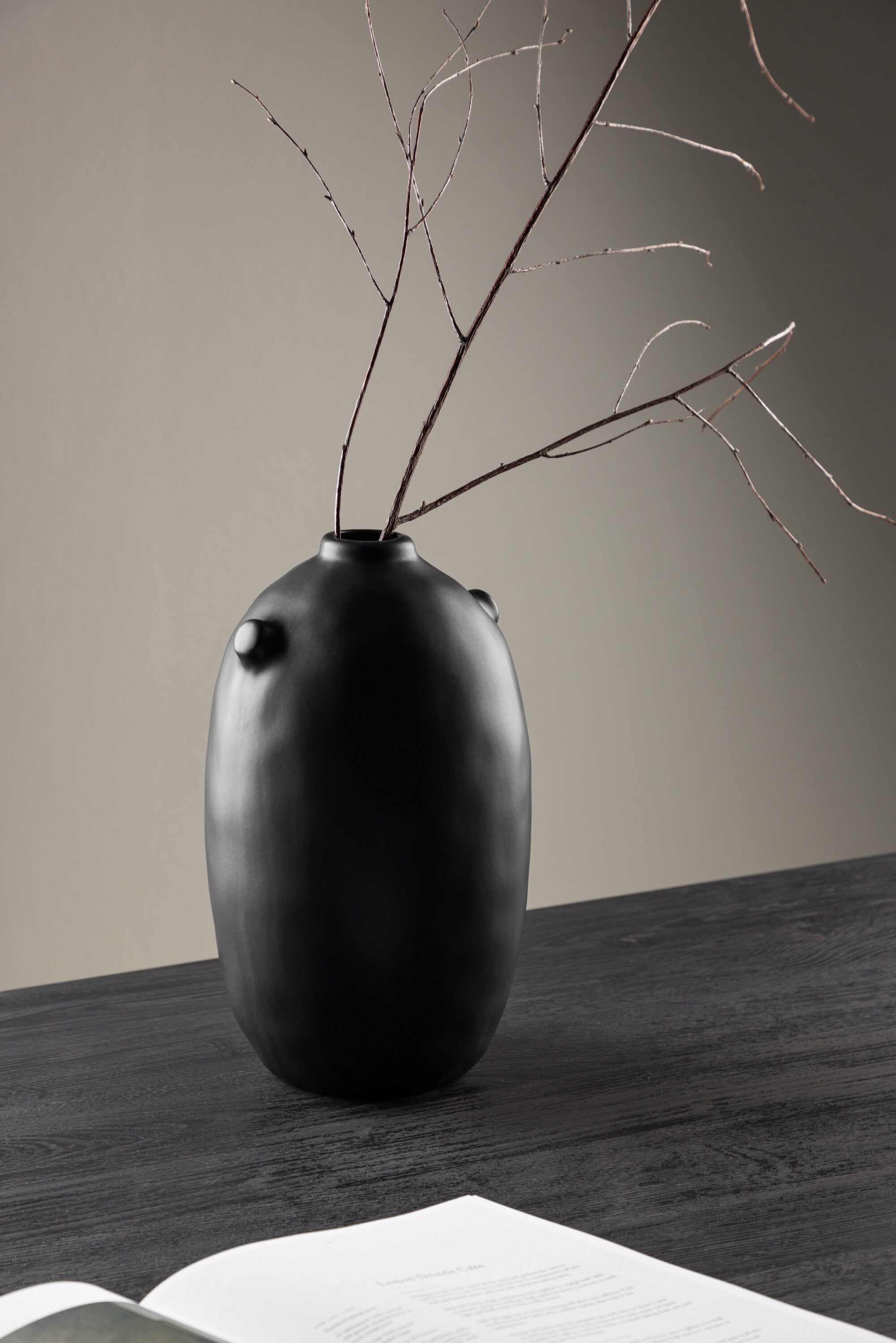 Madi Vase in Schwarz präsentiert im Onlineshop von KAQTU Design AG. Vase ist von Venture Home