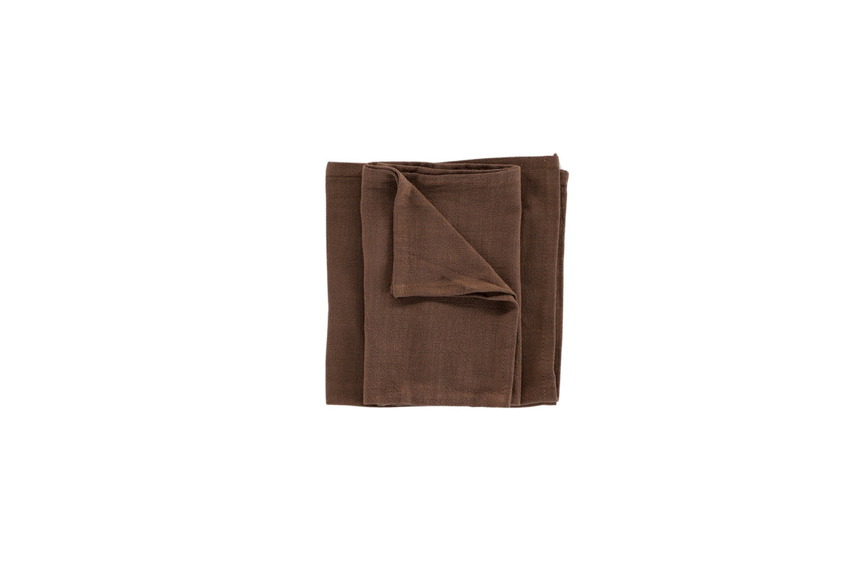 Bloria Serviette in Dunkelbraun präsentiert im Onlineshop von KAQTU Design AG. Servietten ist von Venture Home