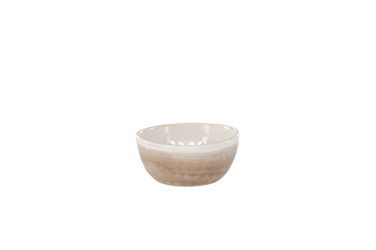 Jubie Bowl in Beige präsentiert im Onlineshop von KAQTU Design AG. Schale ist von Venture Home