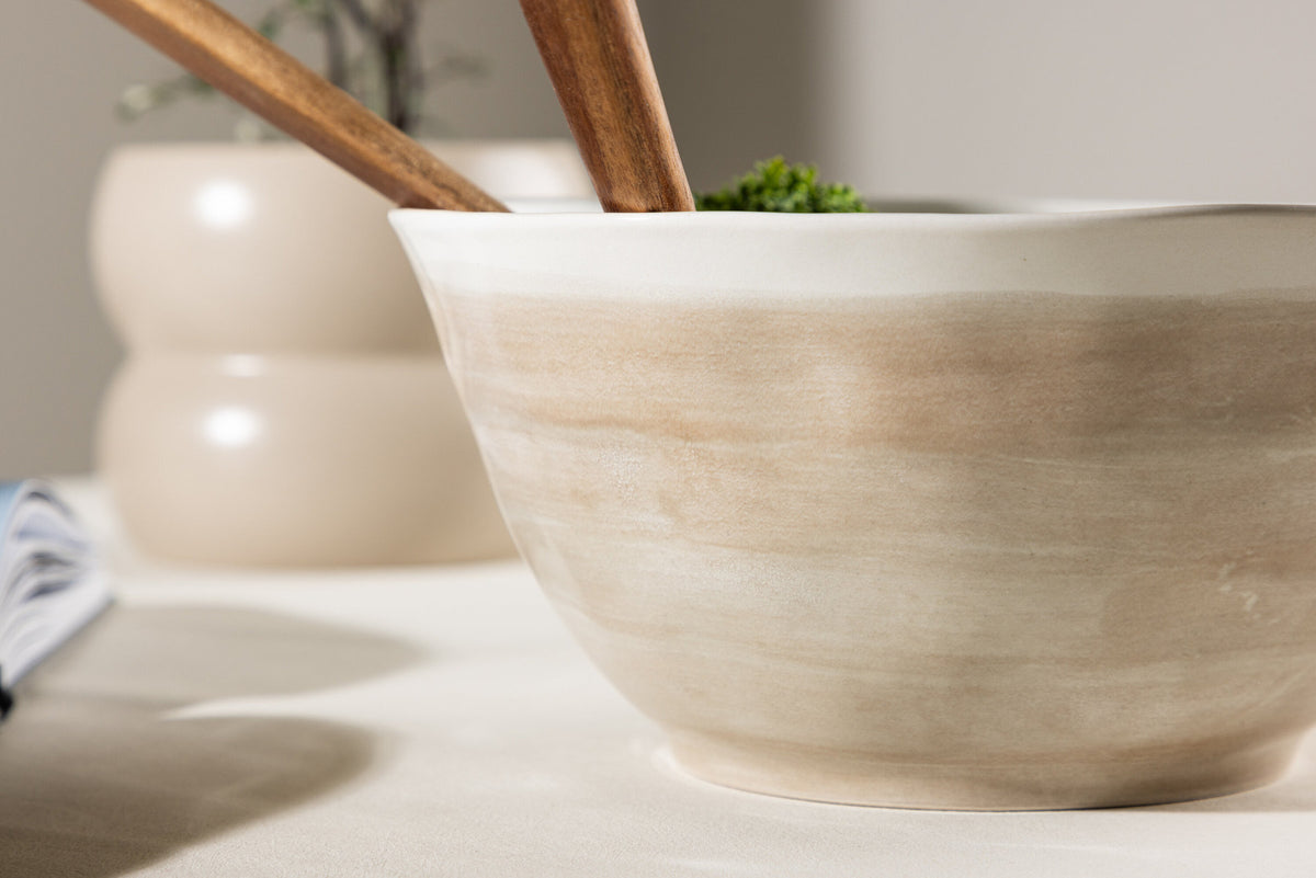 Jubie Bowl in Beige präsentiert im Onlineshop von KAQTU Design AG. Schale ist von Venture Home