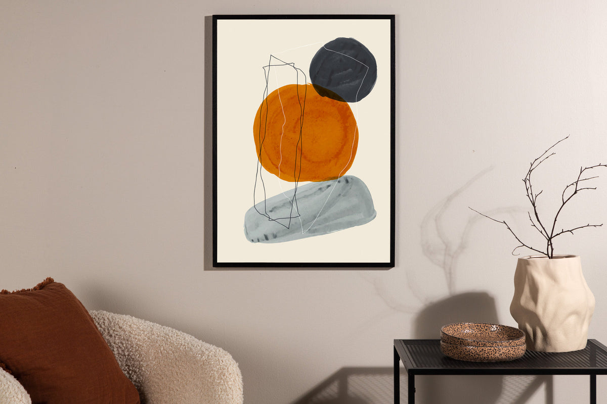 Stones Poster in Beige präsentiert im Onlineshop von KAQTU Design AG. Bild ist von Venture Home