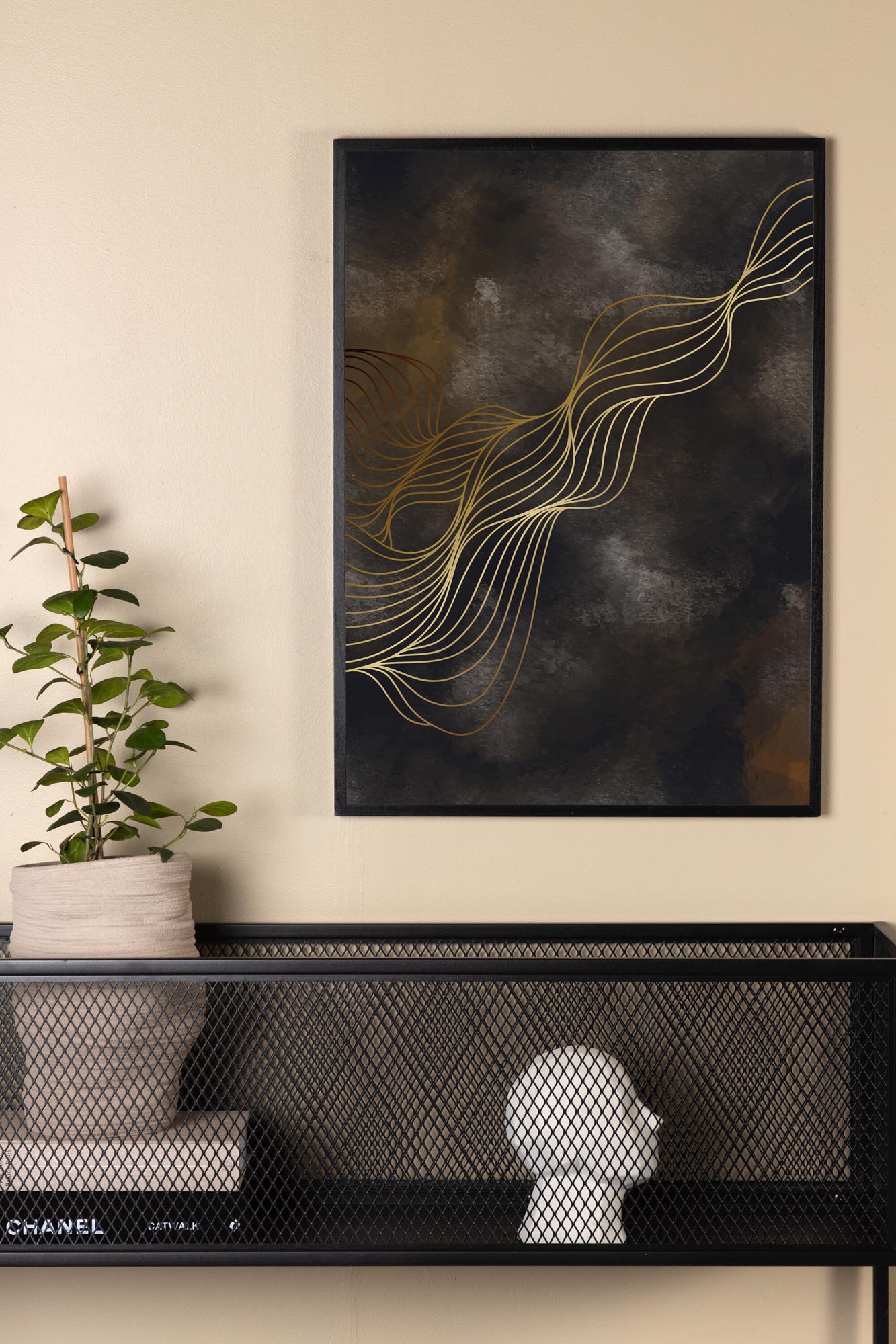 Modernes Wave Poster von Venture Home: Abstrakte Formen, lebendige Farben, mattes Finish. Ideal für Wohnzimmer, Büro, Schlafzimmer.