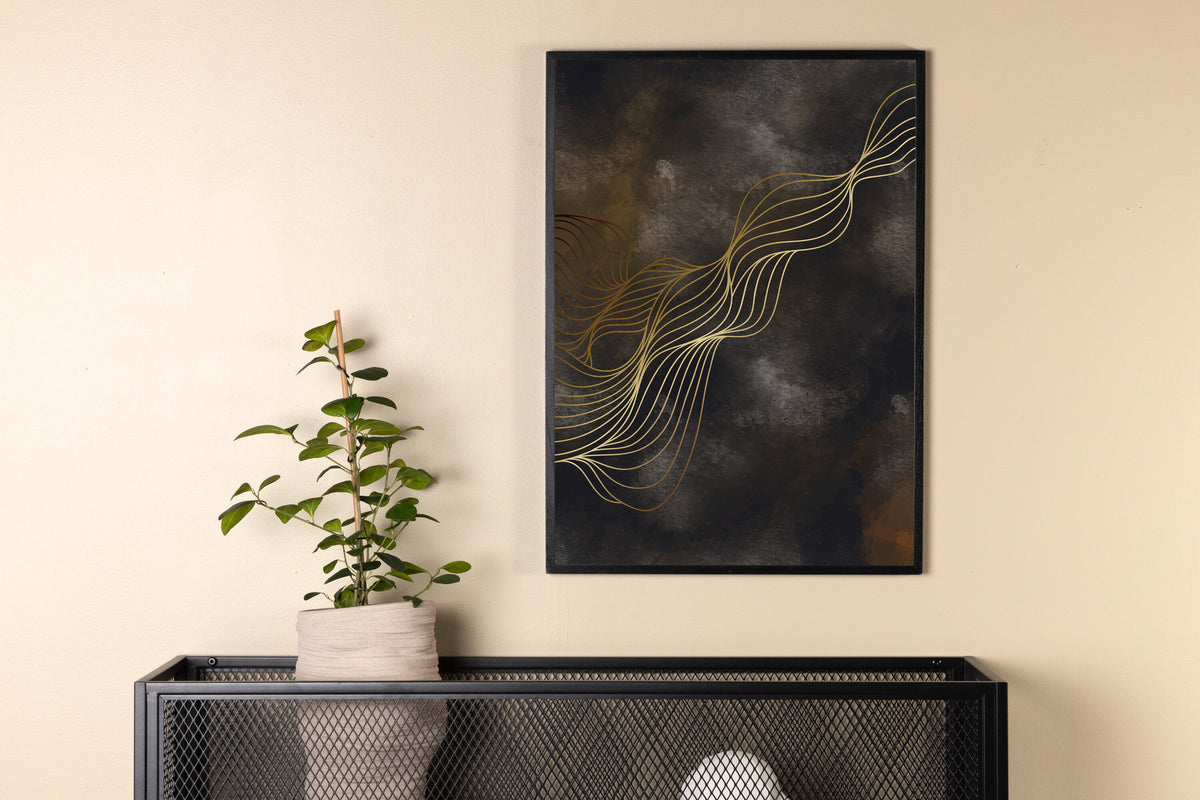 Wave Poster in Mehrfarbig präsentiert im Onlineshop von KAQTU Design AG. Bild ist von Venture Home