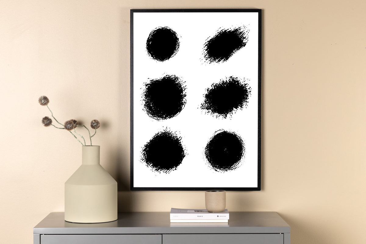 Dots Poster V2 in Weiss präsentiert im Onlineshop von KAQTU Design AG. Bild ist von Venture Home