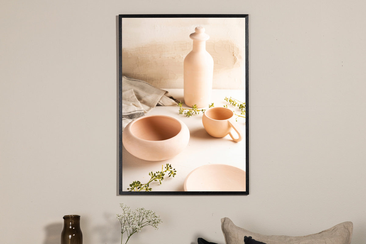 Ceramics Poster in Beige präsentiert im Onlineshop von KAQTU Design AG. Bild ist von Venture Home