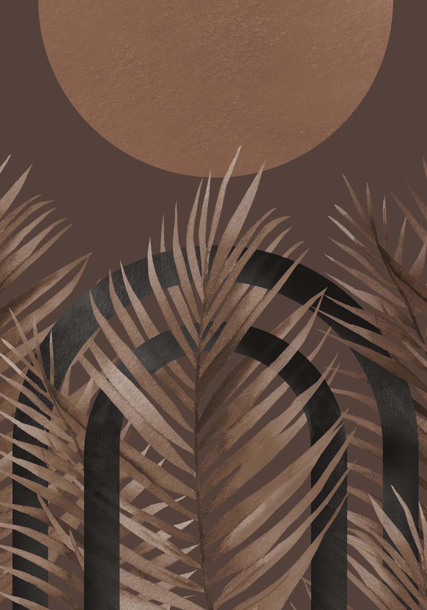 Structures Poster in Braun präsentiert im Onlineshop von KAQTU Design AG. Bild ist von Venture Home