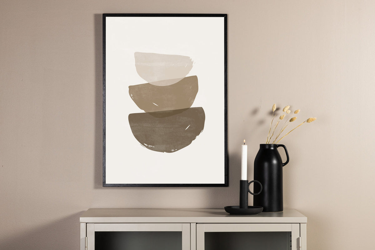 Brush Strokes Poster in Beige präsentiert im Onlineshop von KAQTU Design AG. Bild ist von Venture Home