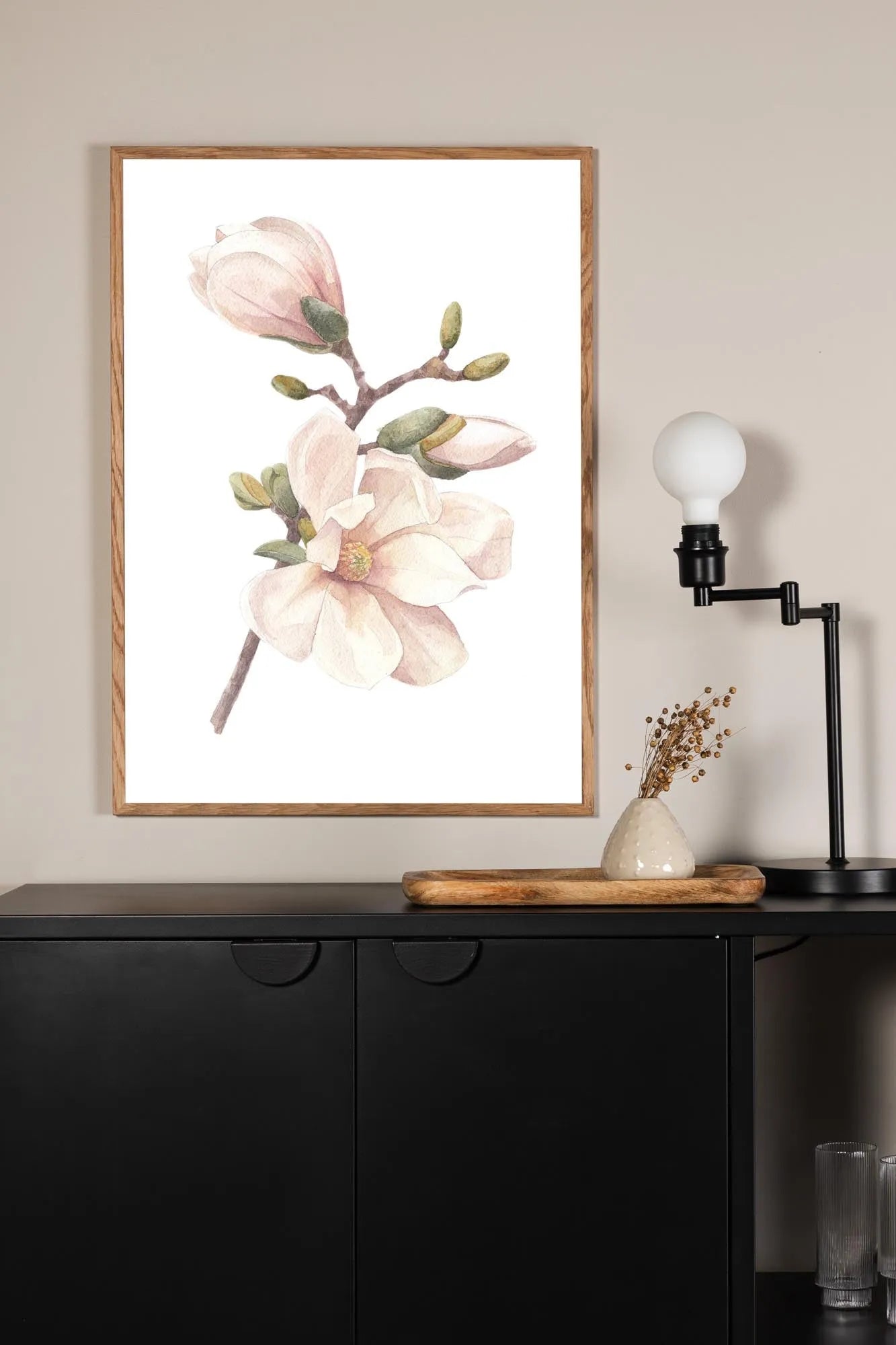 Einzigartiges Kirschbaum-Poster, kunstvoll handgefertigt von Venture Home.