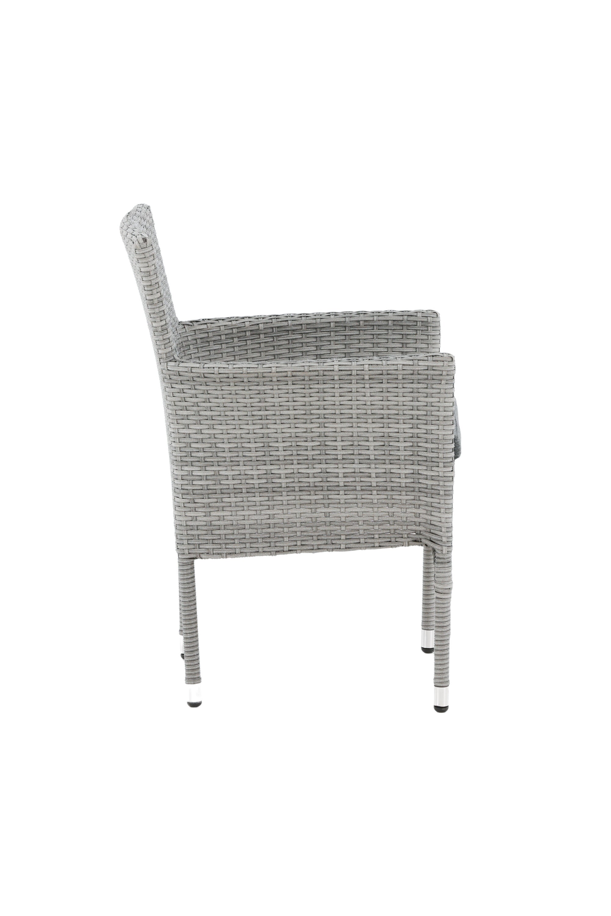 Malina Gartenstuhl in Grau präsentiert im Onlineshop von KAQTU Design AG. Gartenstuhl mit Armlehnen ist von Venture Home